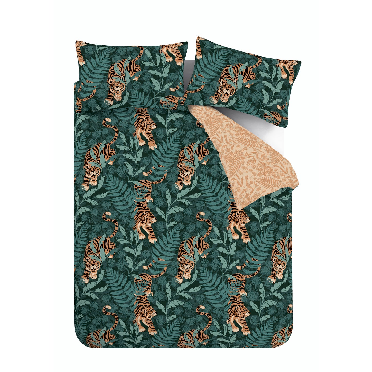 Catherine Lansfield Tropical Tiger Leaf Duvet Cover Set
