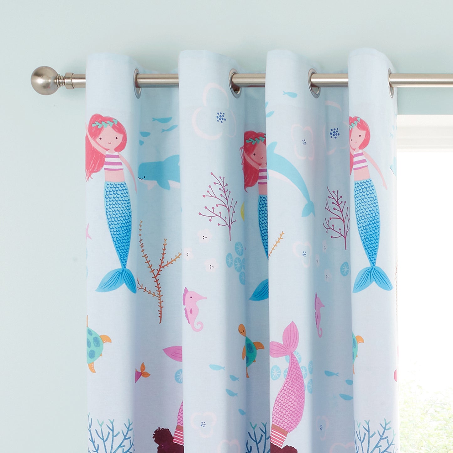 Catherine Lansfield Mermaid Eyelet Curtains