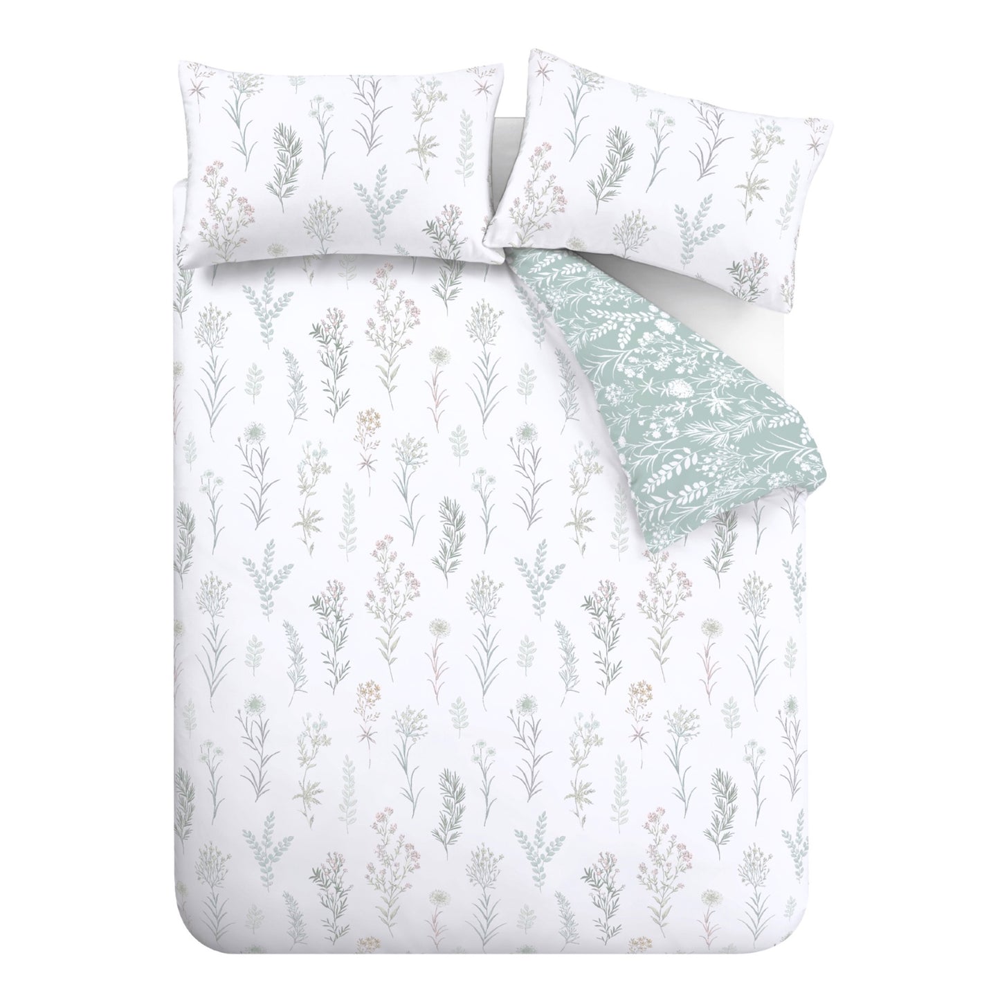 Bianca Wild Flowers Duvet Cover Set - Green