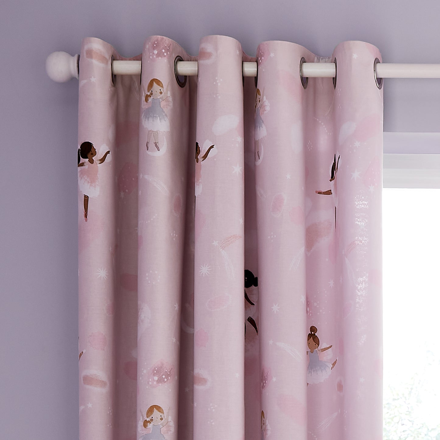 Catherine Lansfield Dancing Fairies Eyelet Curtains