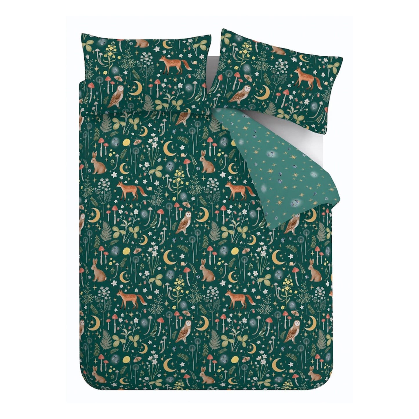 Catherine Lansfield Enchanted Twilight Duvet Cover Set - Forest Green