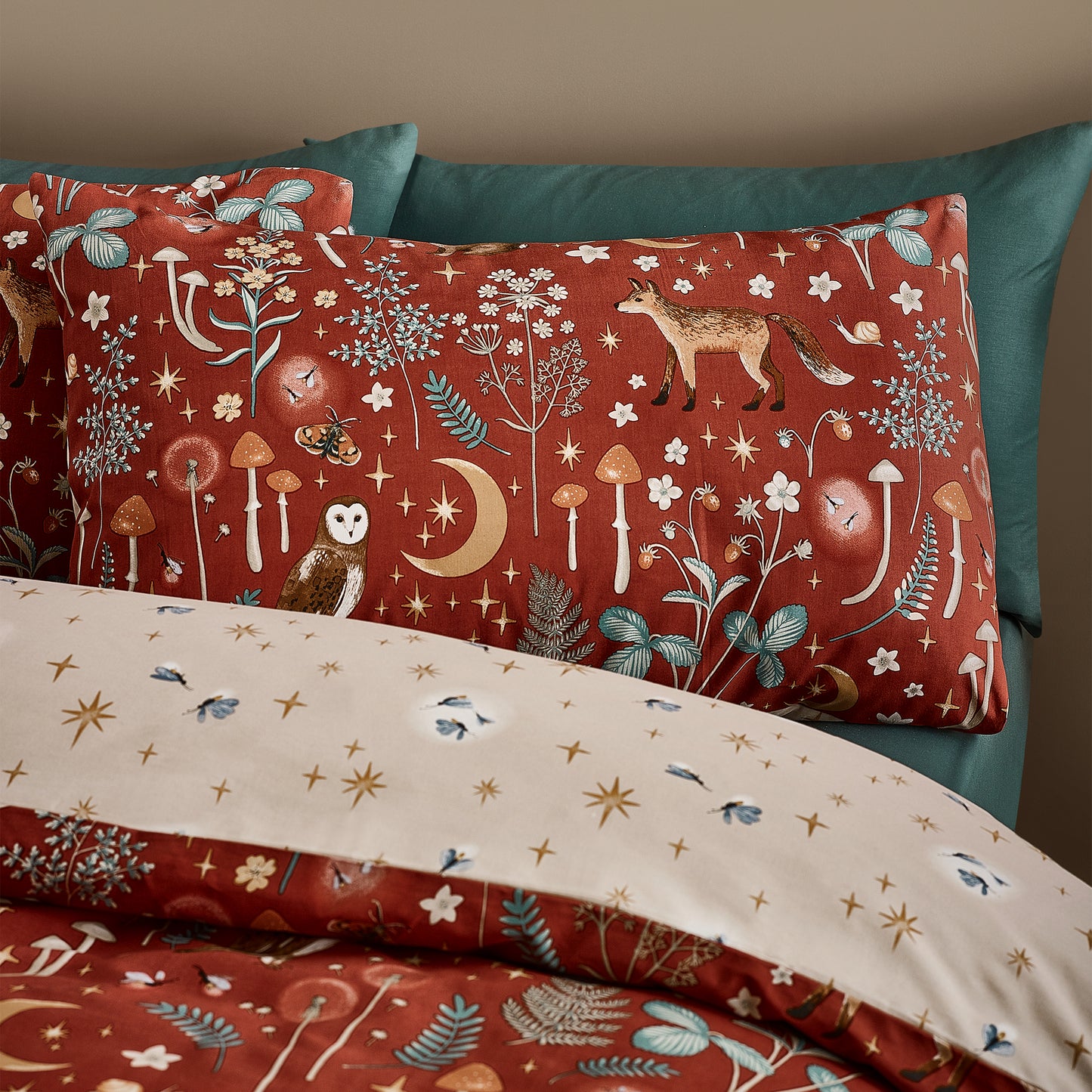 Catherine Lansfield Enchanted Twilight Duvet Cover Set - Burnt Orange