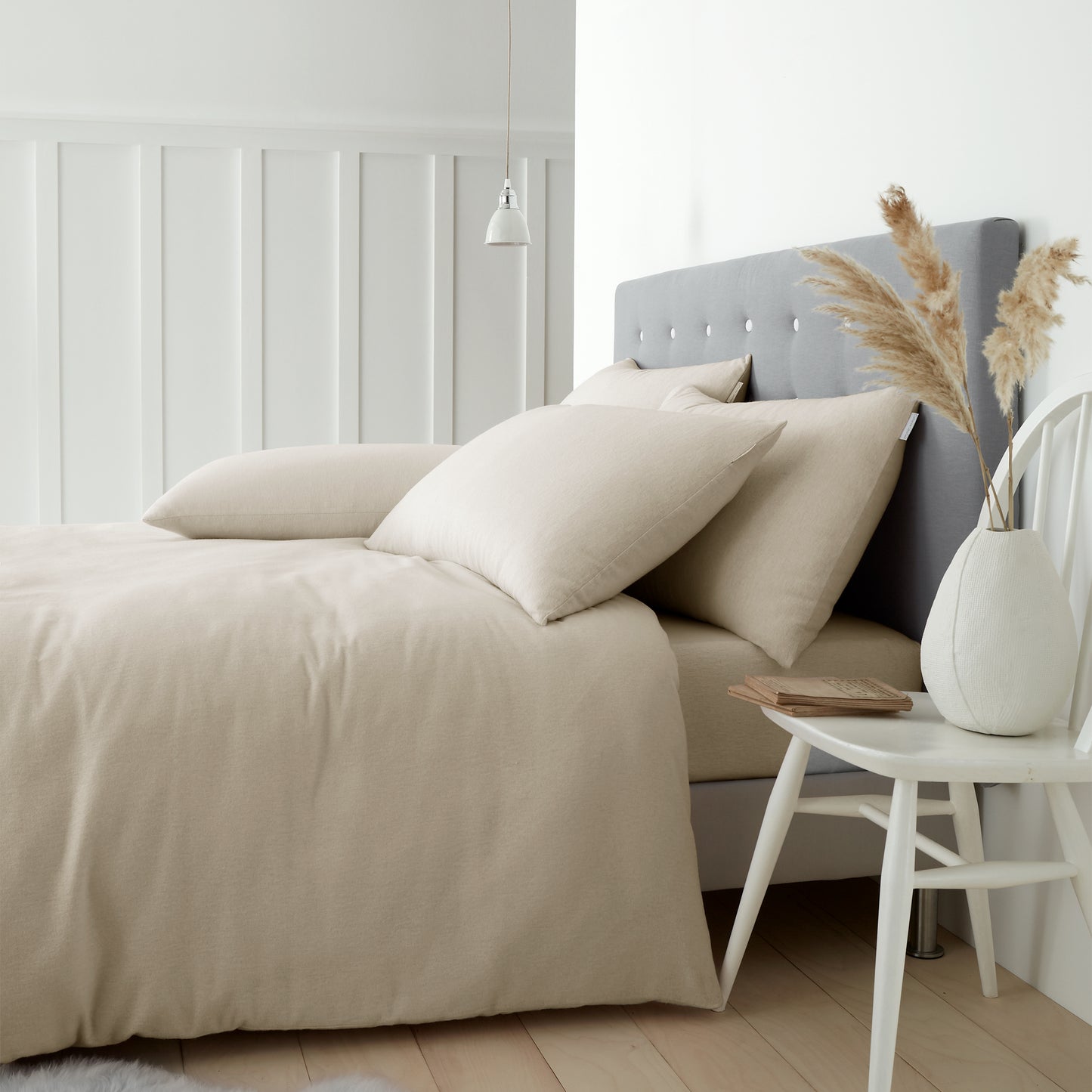 Catherine Lansfield Brushed Cotton Duvet Cover Set - Cream