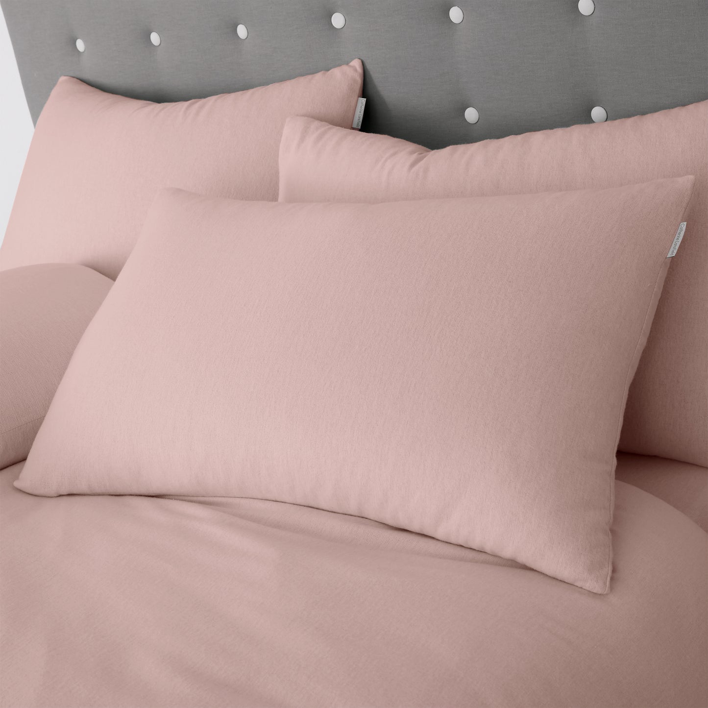 Catherine Lansfield Brushed Cotton Duvet Cover Set - Pink