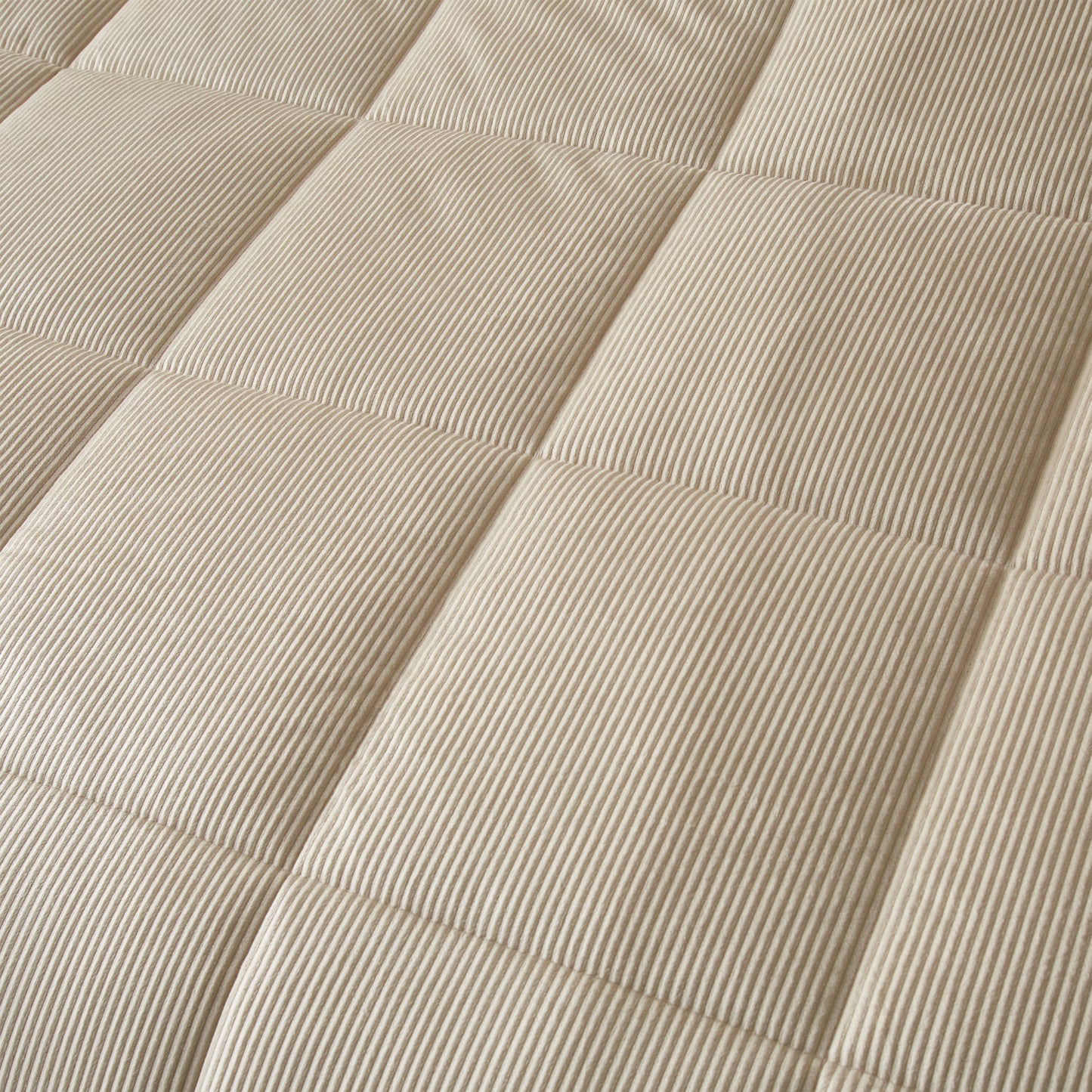 Catherine Lansfield Cosy Cord Coverless Duvet Comforter - Natural