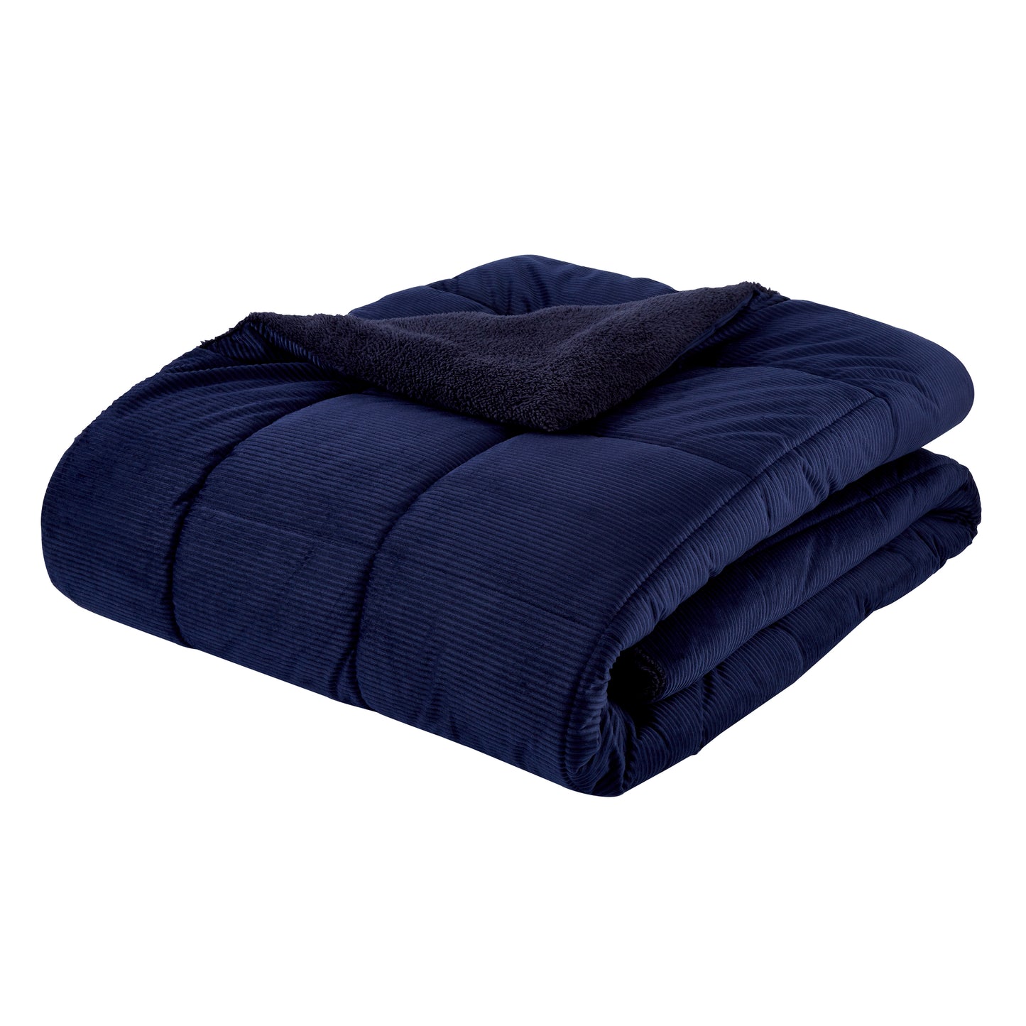 Catherine Lansfield Cosy Cord Coverless Duvet Comforter - Navy