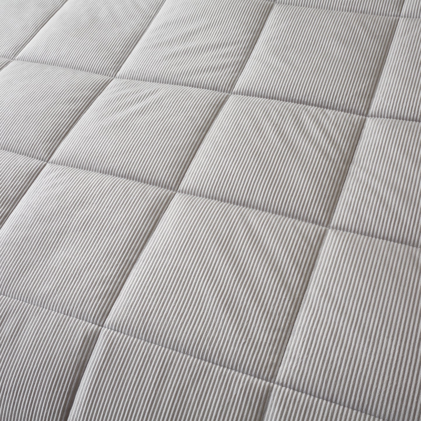 Catherine Lansfield Cosy Cord Coverless Duvet Comforter - Silver
