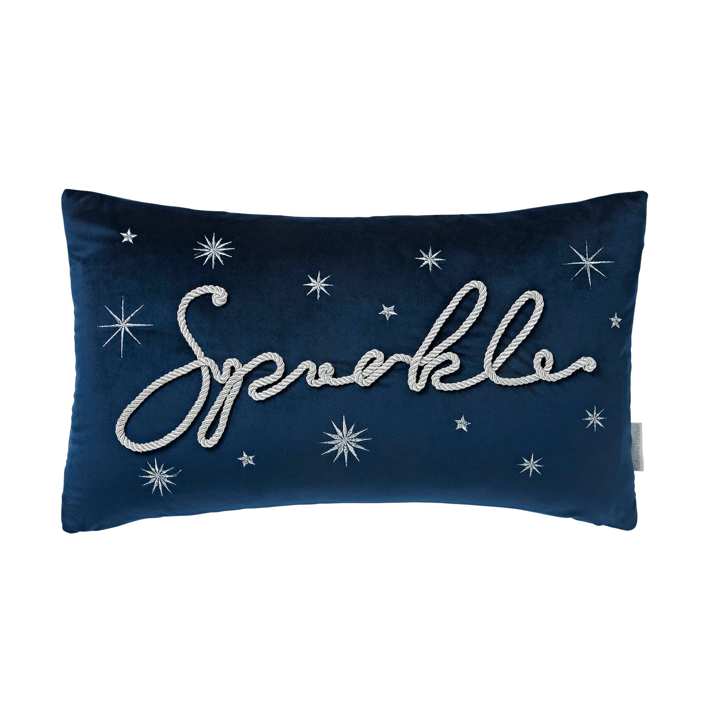 Catherine Lansfield Sparkle Filled Cushion - Blue