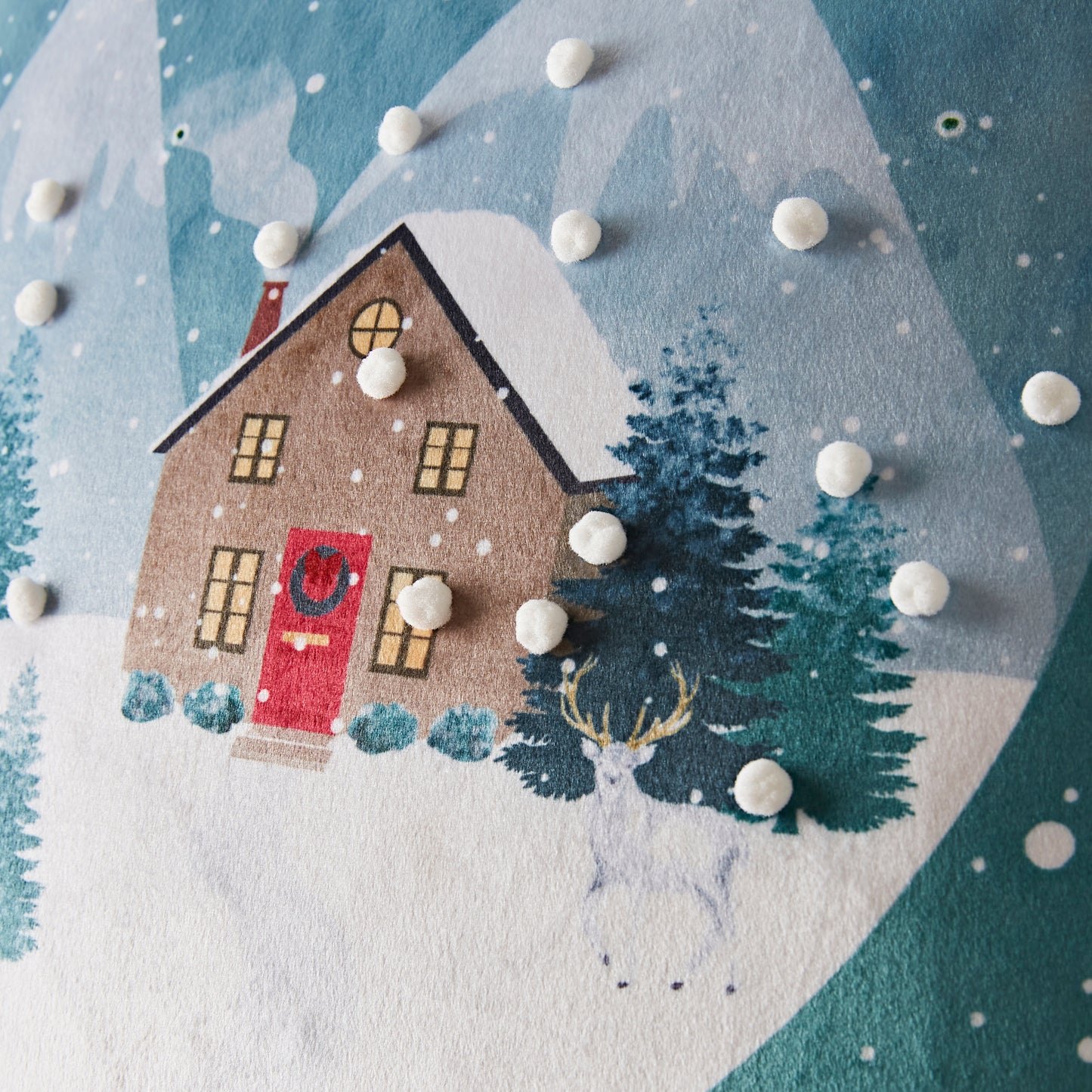 Catherine Lansfield Snow Place Like Home Filled Cushion