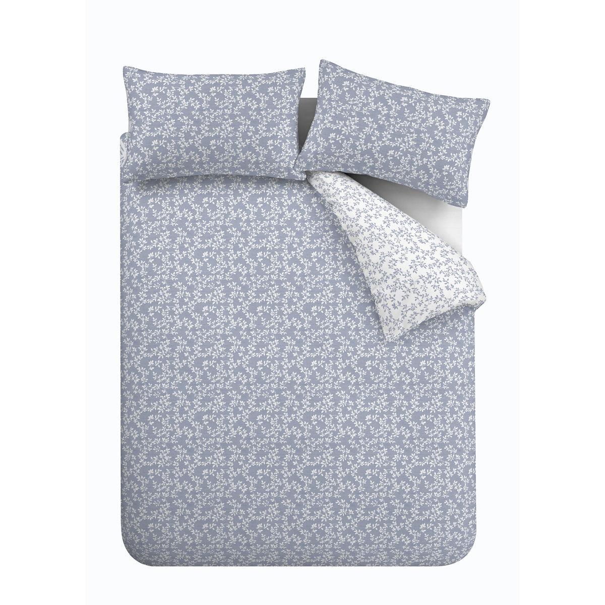 Bianca Shadow Leaves Duvet Cover Set - Blue
