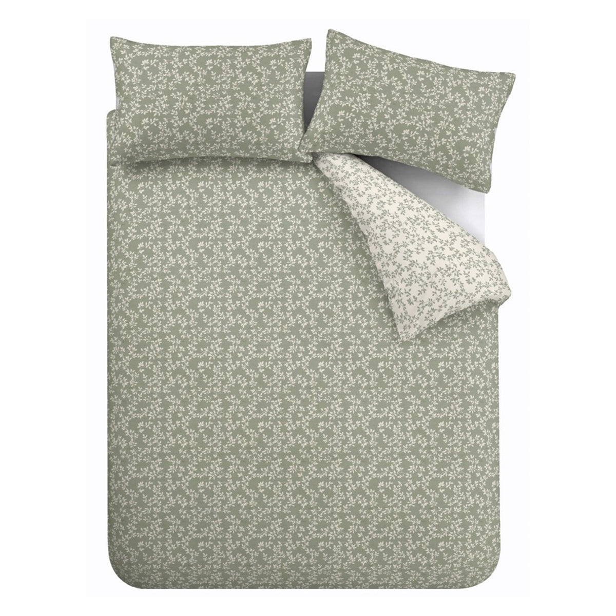 Bianca Shadow Leaves Duvet Cover Set - Green