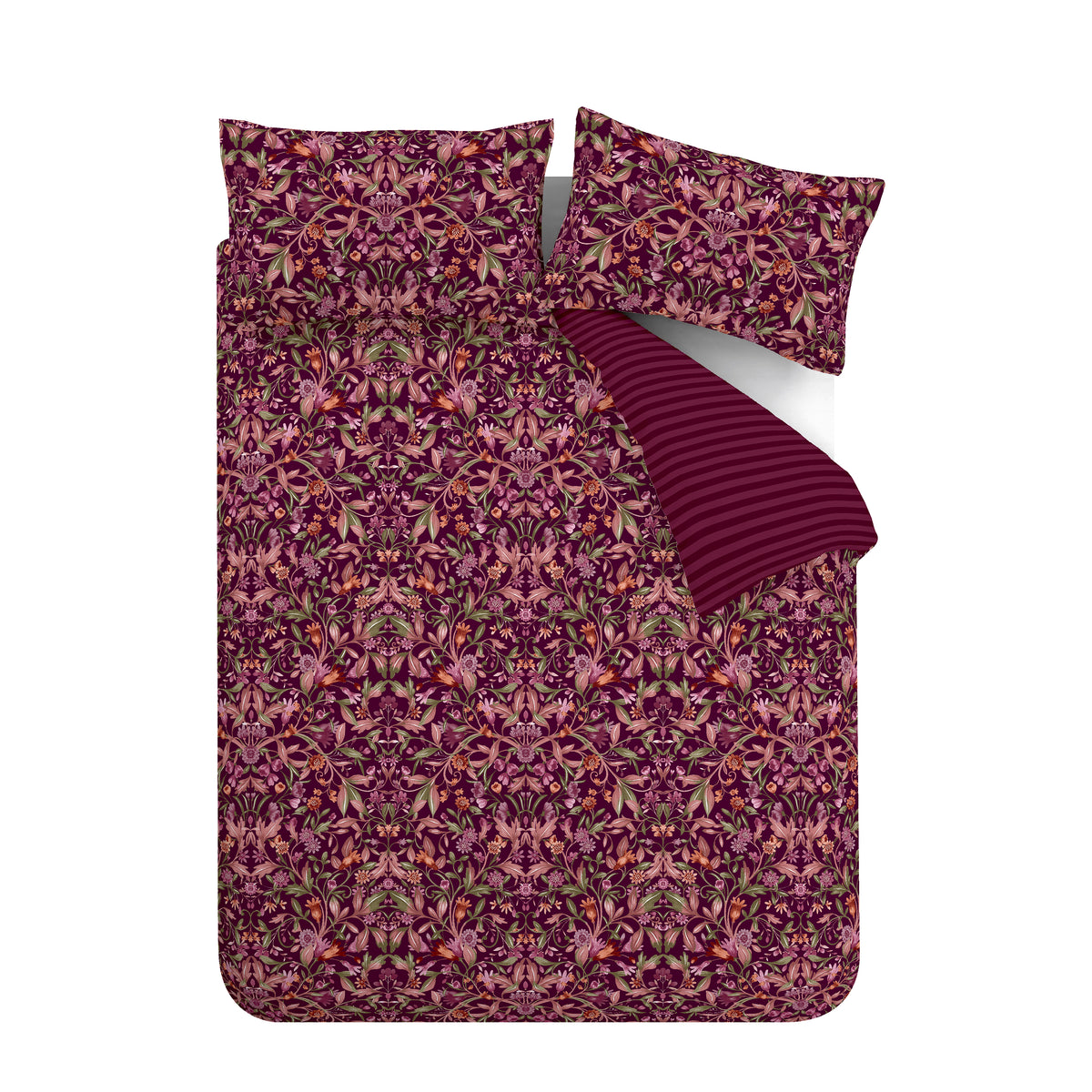 Catherine Lansfield Richmond Duvet Cover Set - Plum
