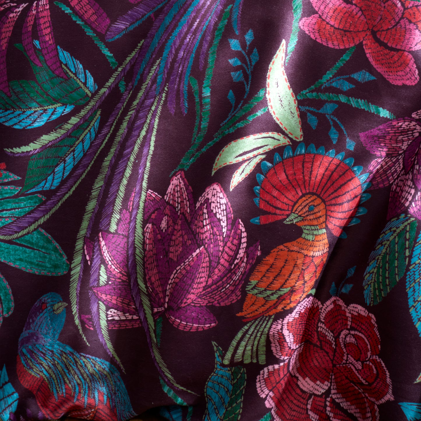 Bridgerton Kate Floral Duvet Cover Set - Plum