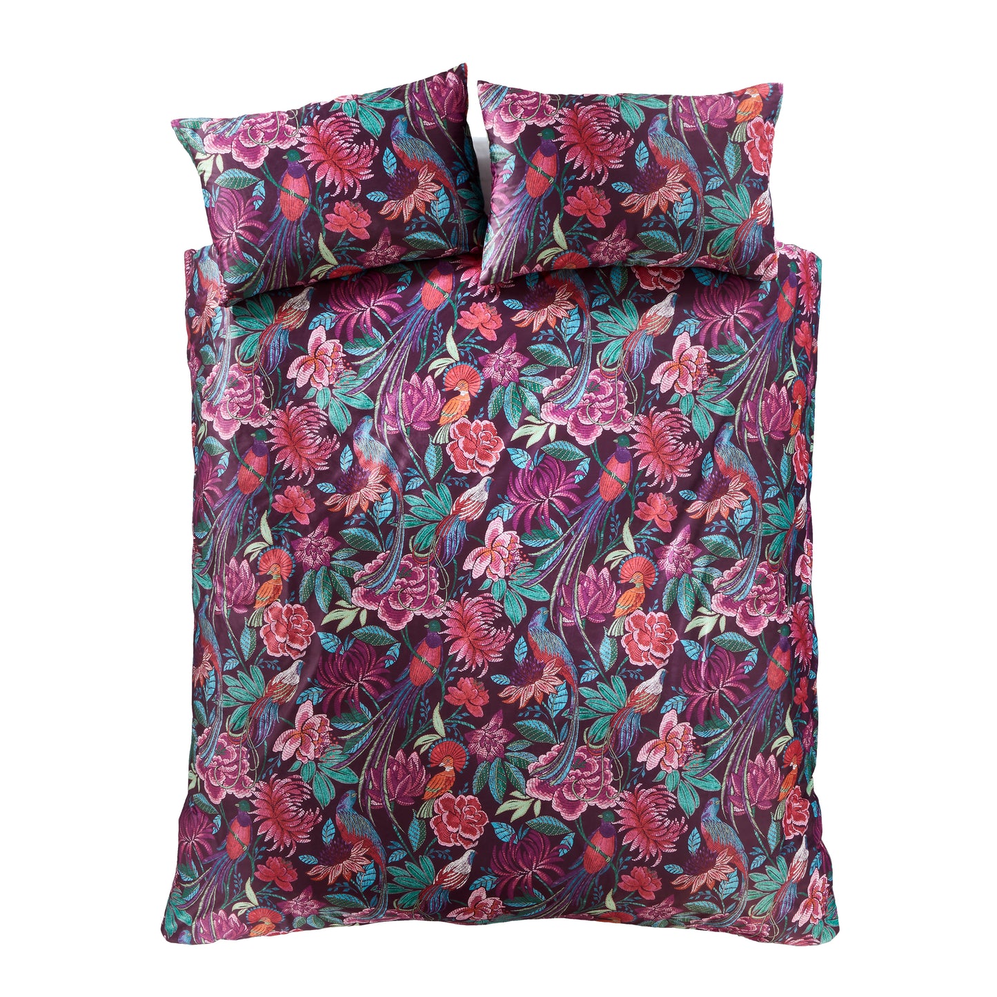 Bridgerton Kate Floral Duvet Cover Set - Plum