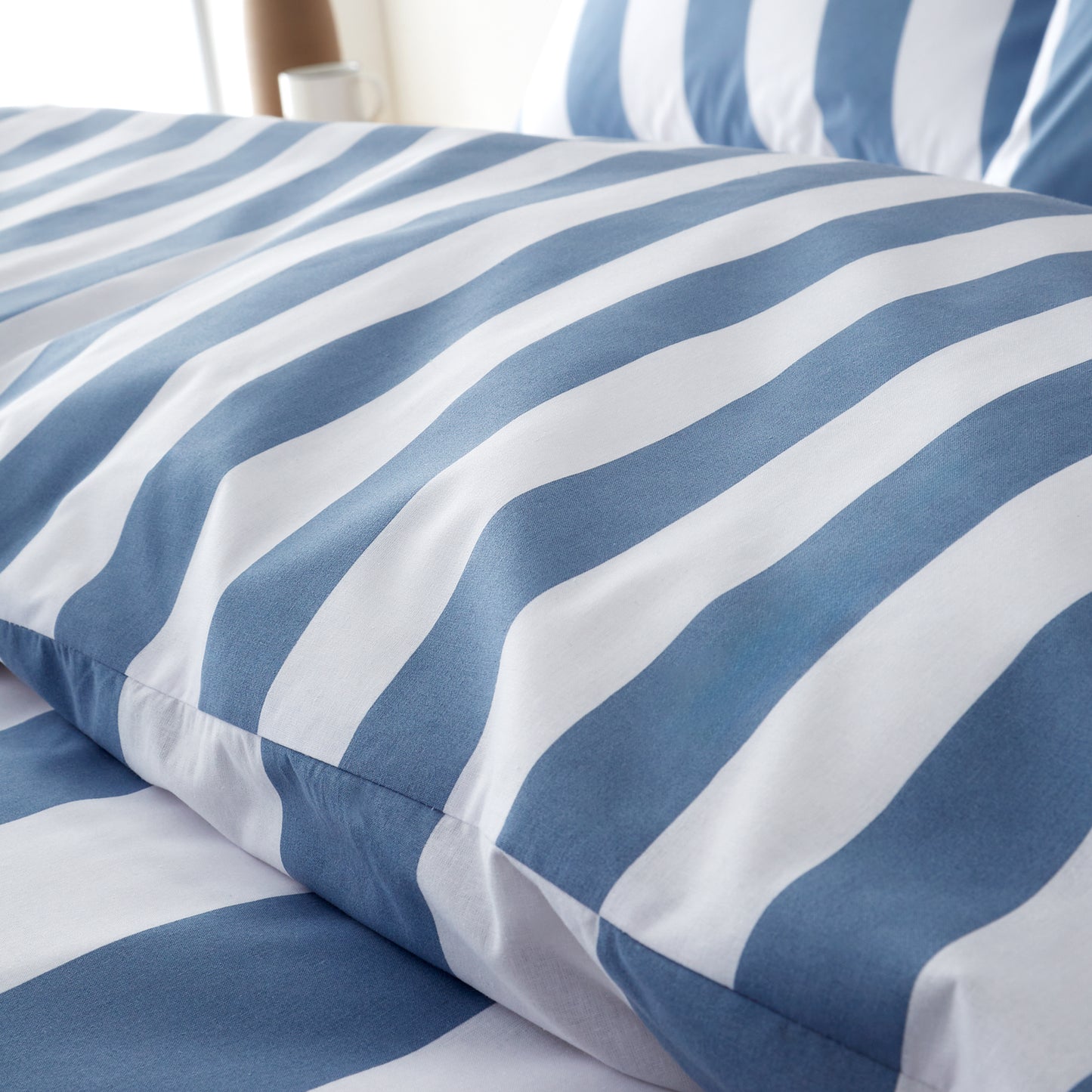 Catherine Lansfield Cove Stripe Duvet Cover Set - Blue