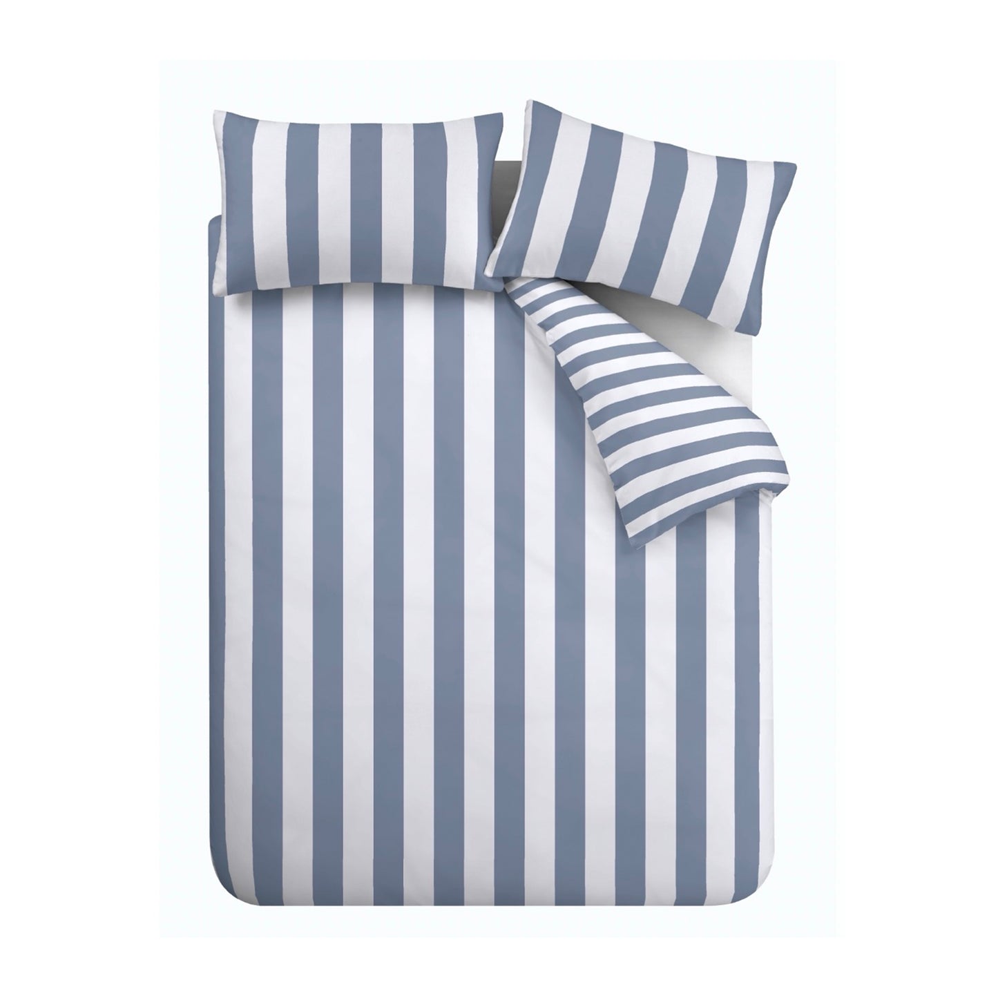 Catherine Lansfield Cove Stripe Duvet Cover Set - Blue