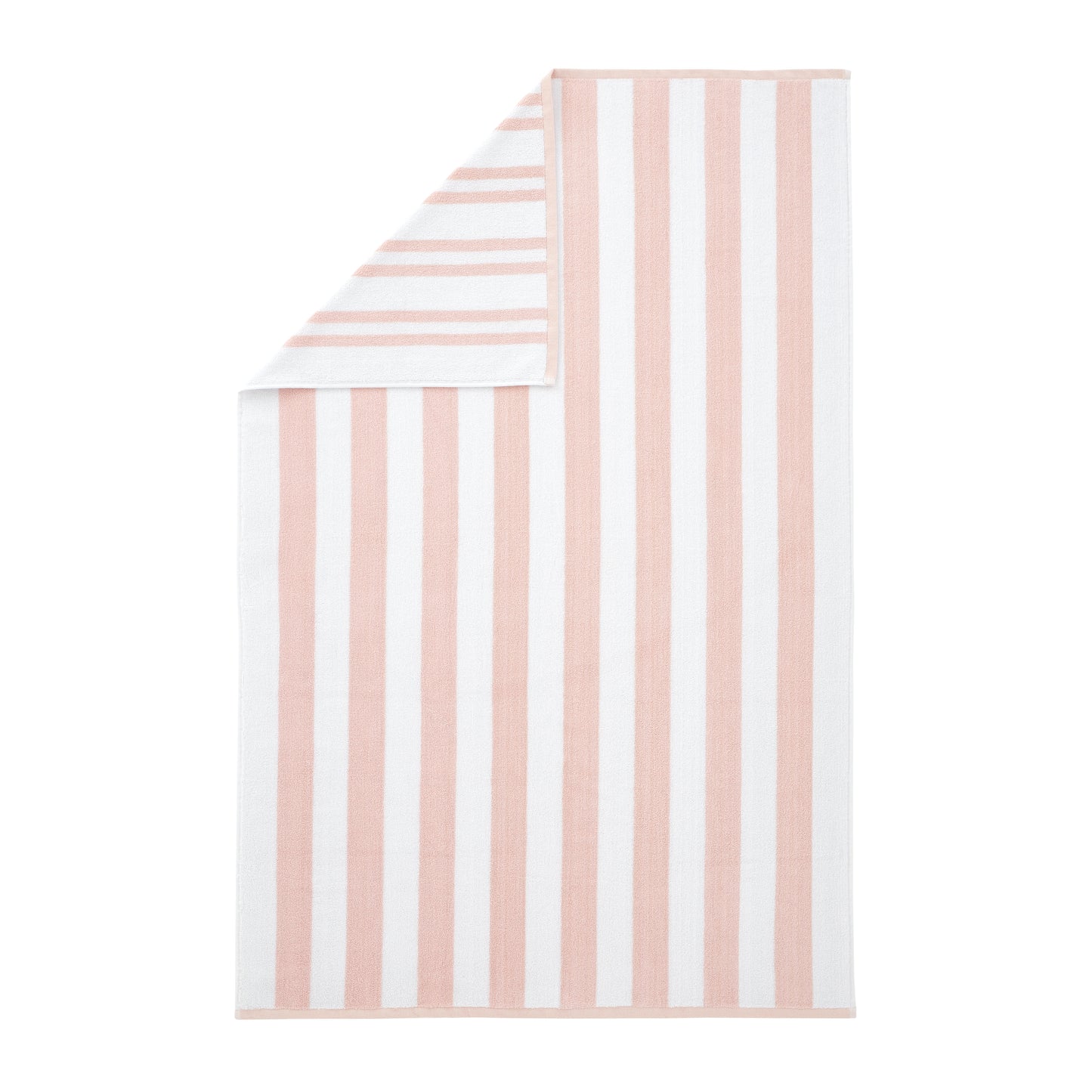 Bianca Reversible Stripe Jacquard Bath Towels - Blush