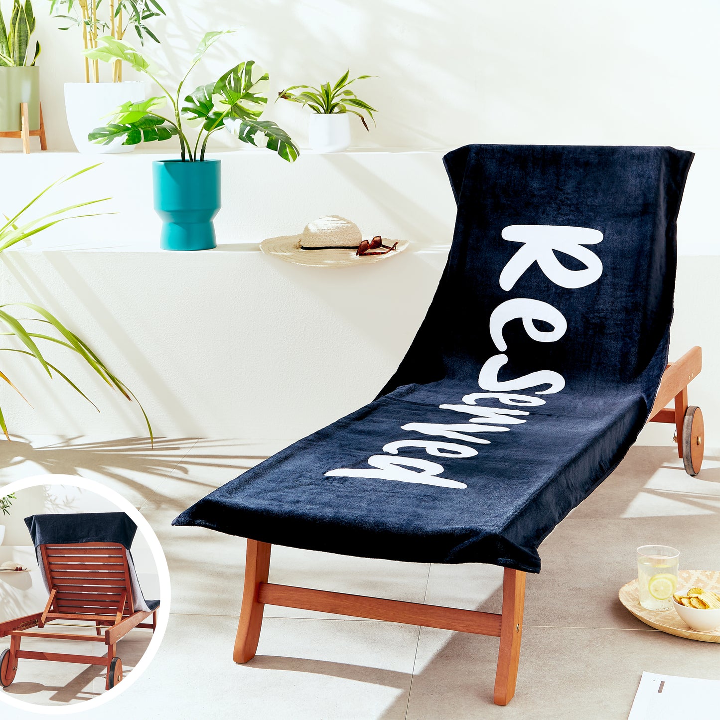 Catherine Lansfield Reserved Lounger Beach Towel