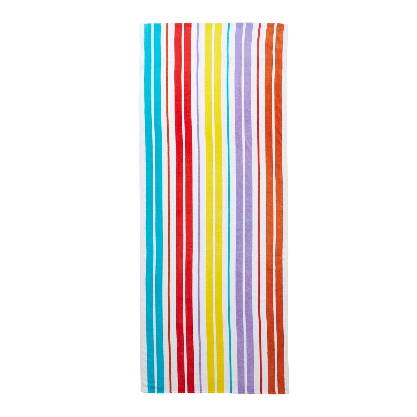 Catherine Lansfield Rainbow Stripe Lounger Beach Towel