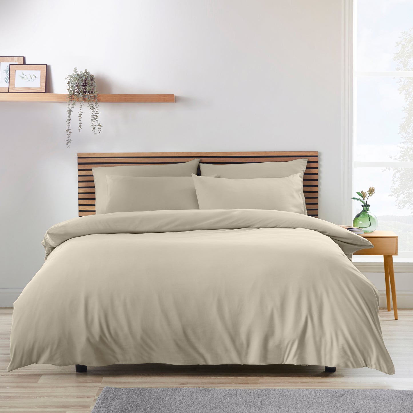 Catherine Lansfield So Soft Non-Iron Duvet Cover Set - Natural
