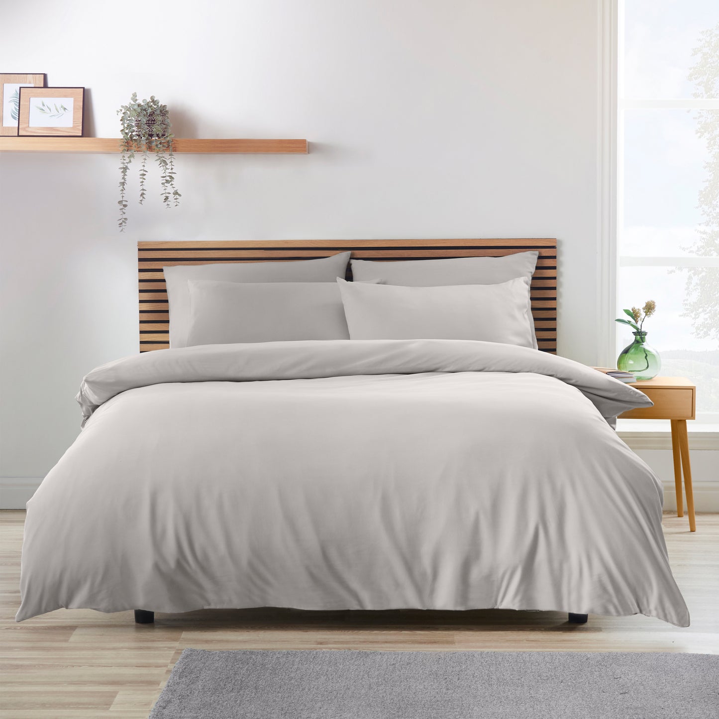 Catherine Lansfield So Soft Non-Iron Duvet Cover Set - Grey