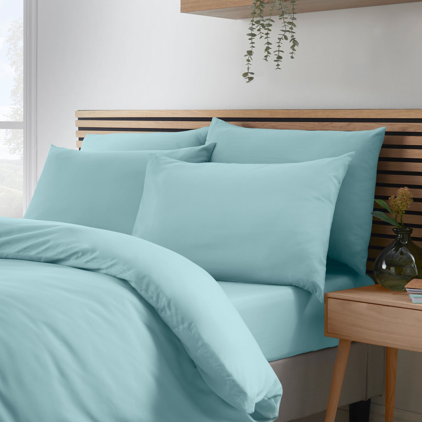 Catherine Lansfield So Soft Non-Iron Duvet Cover Set - Duck Egg