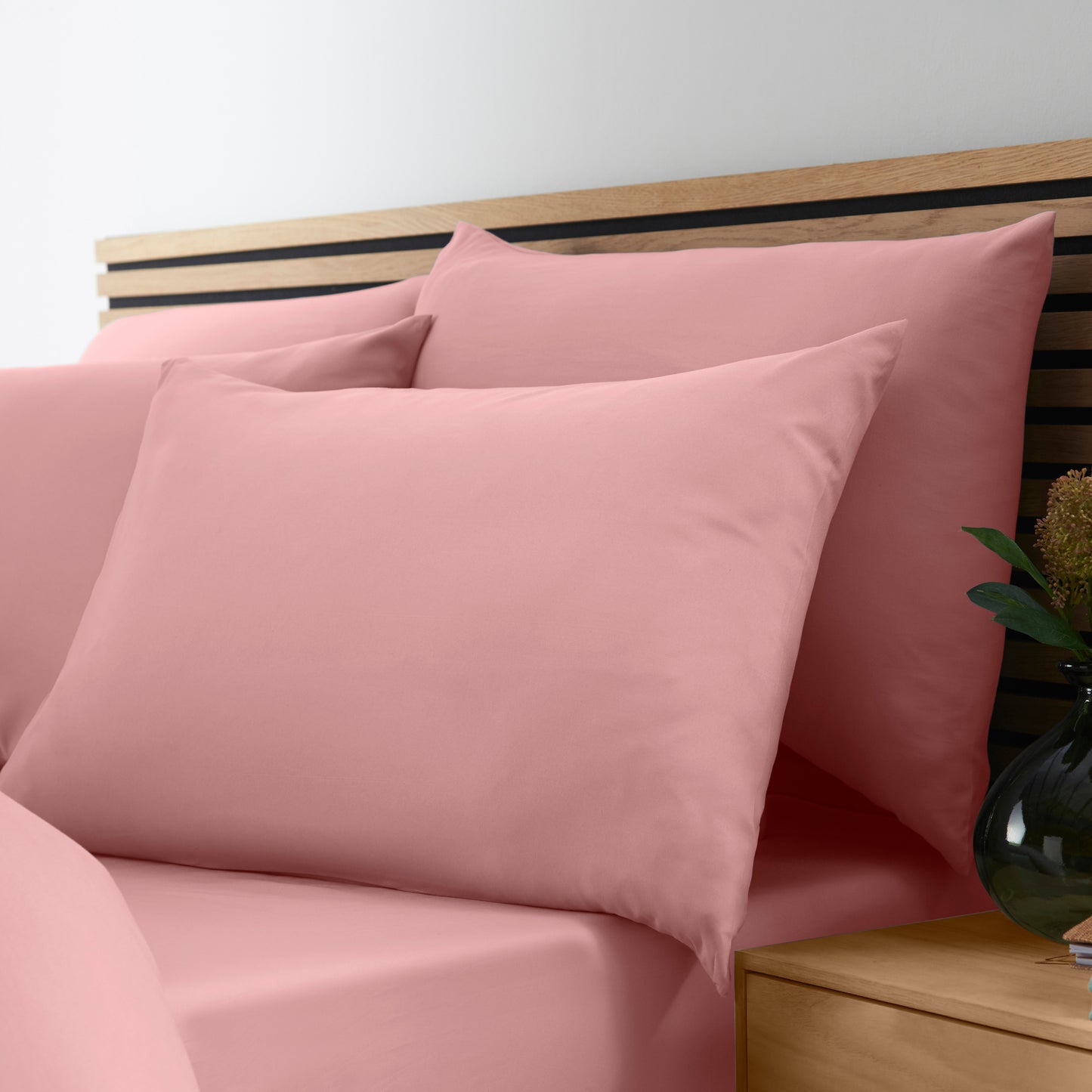 Catherine Lansfield So Soft Non-Iron Duvet Cover Set - Coral