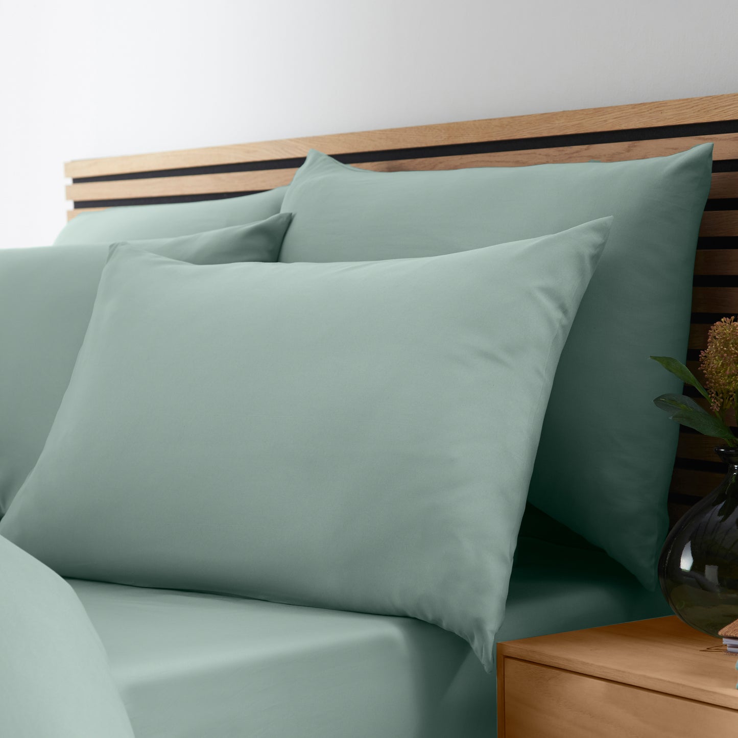 Catherine Lansfield So Soft Non-Iron Duvet Cover Set - Green