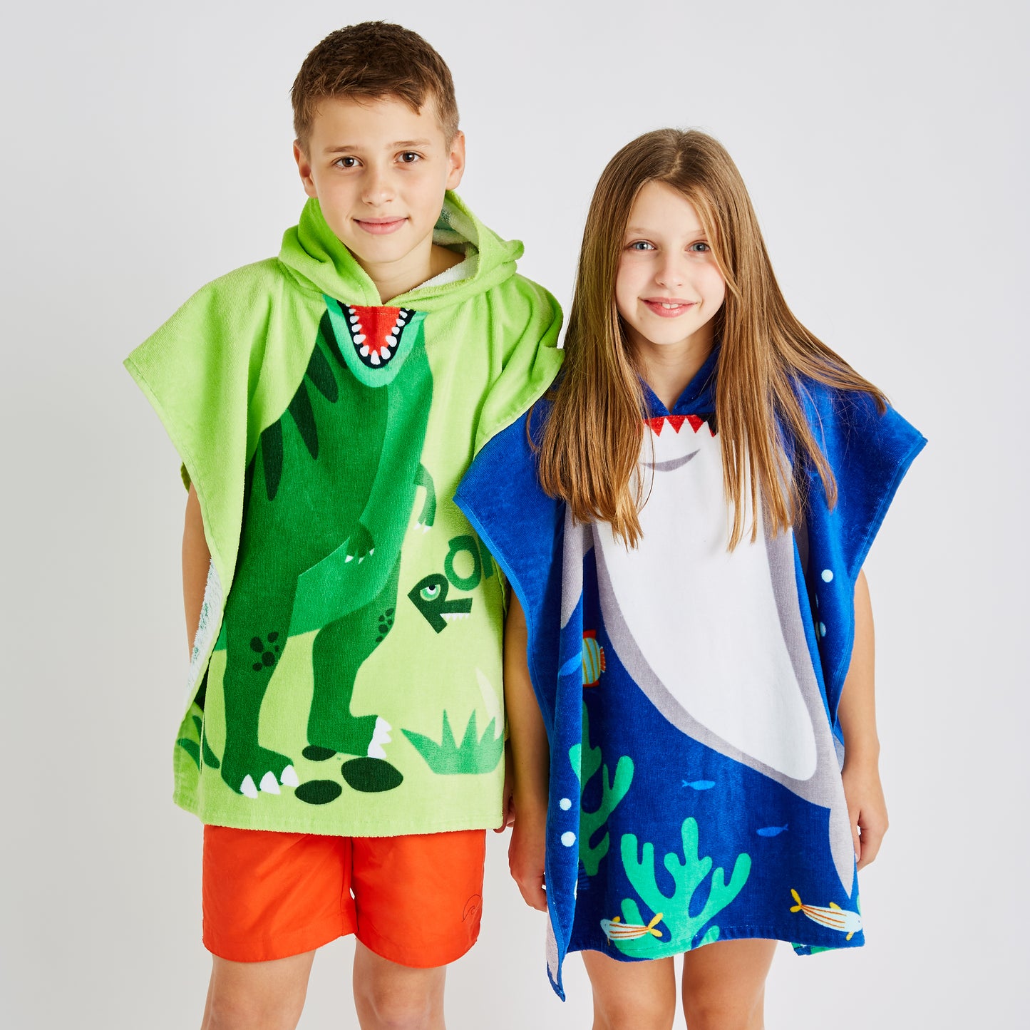 Catherine Lansfield Dinosaur Hooded Poncho Towel