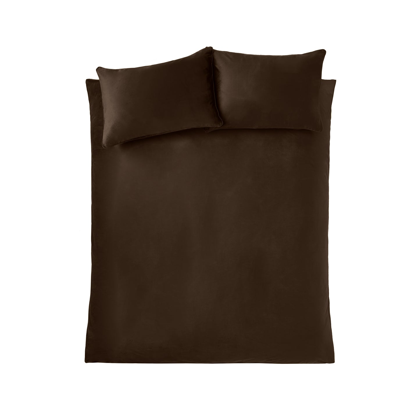 Catherine Lansfield Kingsley Matt Velvet Duvet Cover Set - Chocolate