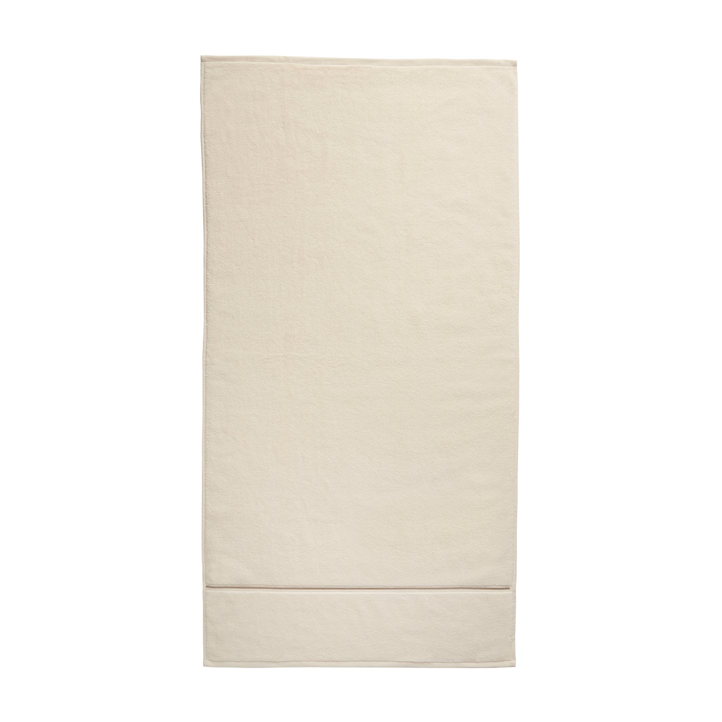 Bianca Zero Twist Satin Stitch Bath Towels - Cream