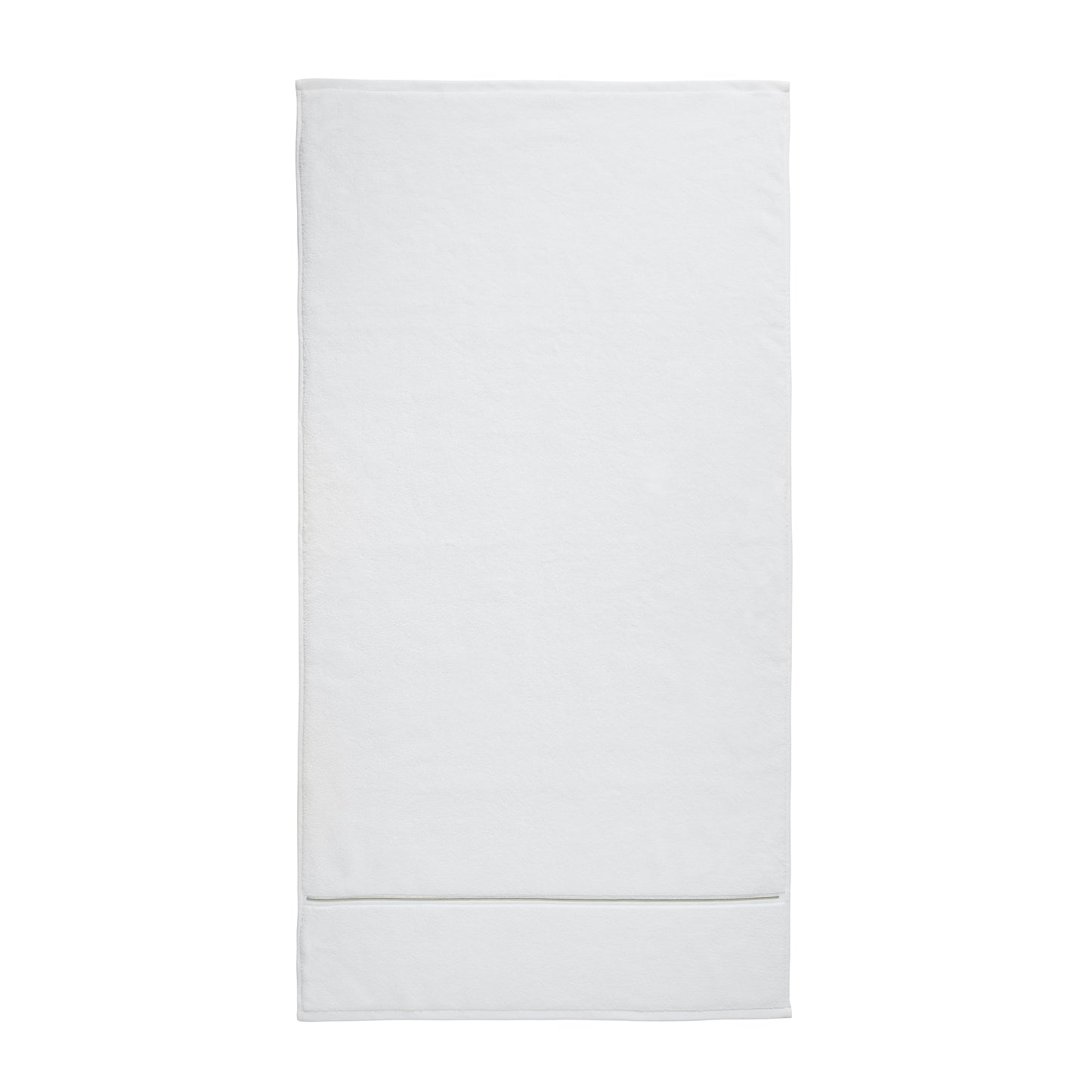 Bianca Zero Twist Satin Stitch Bath Towels - White