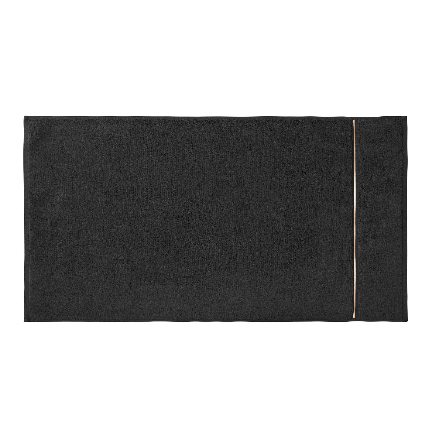 Bianca Zero Twist Satin Stitch Bath Towels - Black