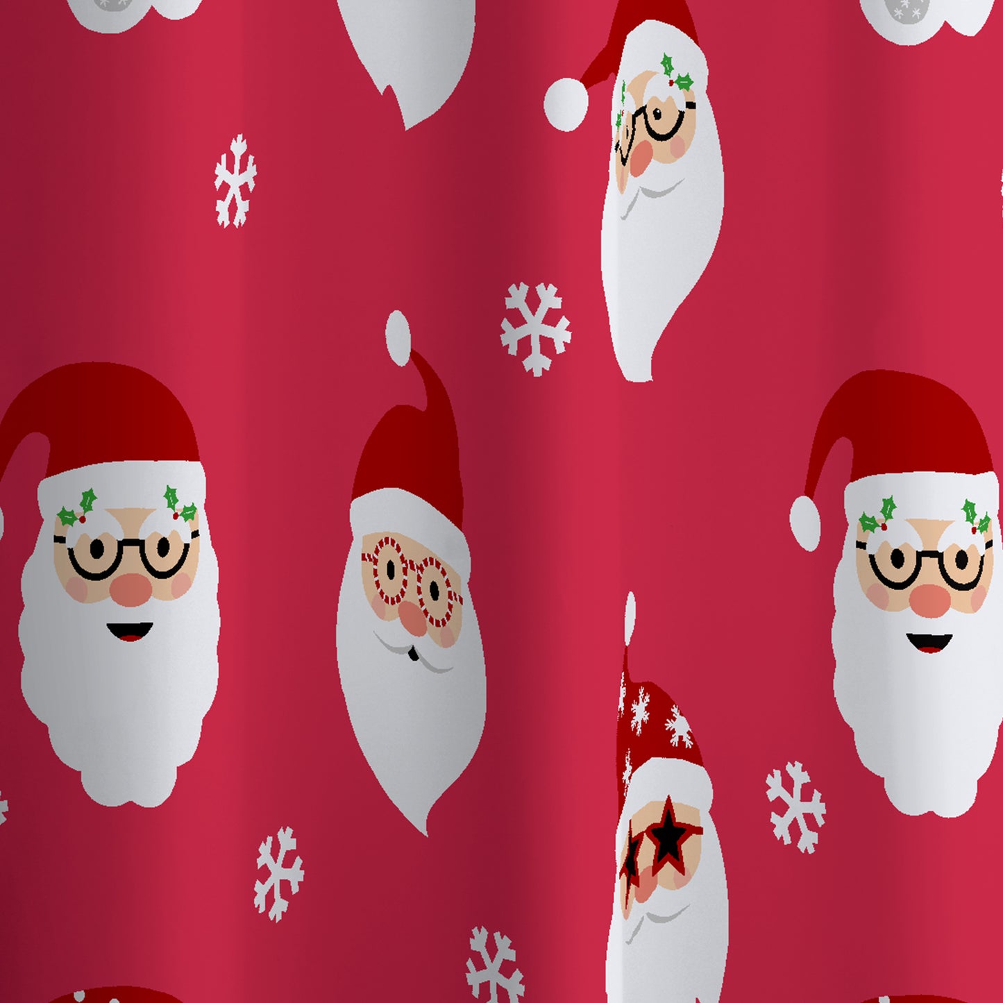 Catherine Lansfield Christmas Santa Spec-Tacular Shower Curtain