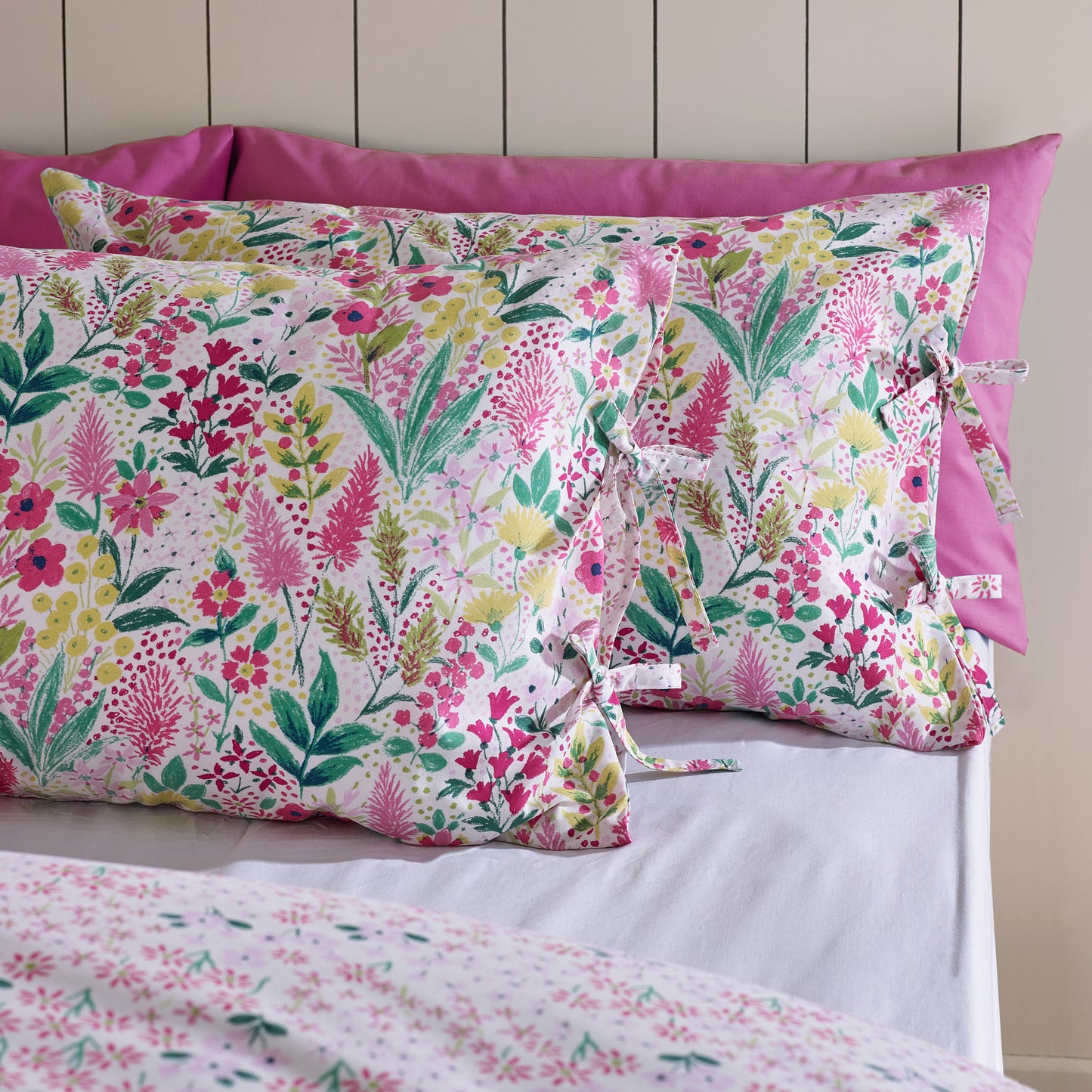 Catherine Lansfield Tilly Floral Duvet Cover Set - Pink