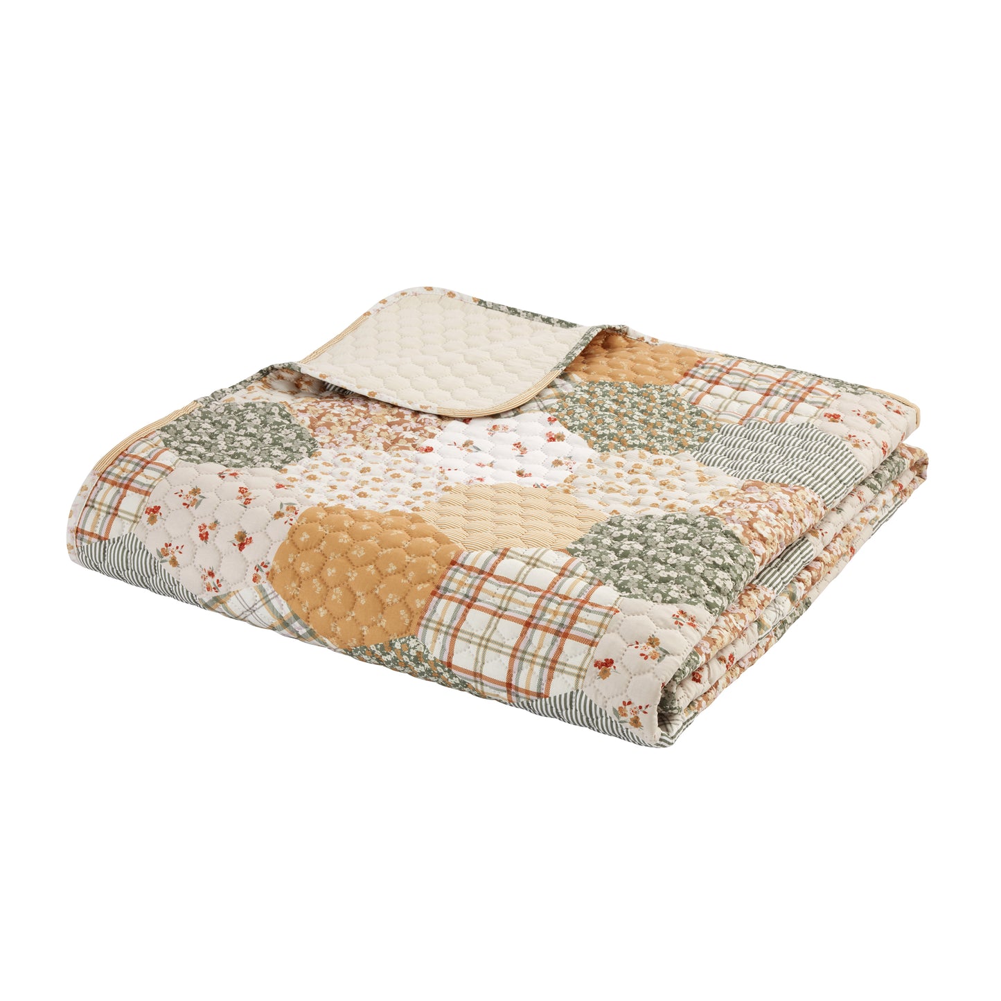 Catherine Lansfield Floral Patchwork Bedspread