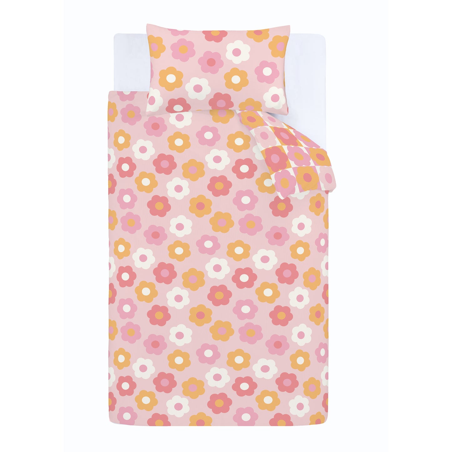 Catherine Lansfield Retro Daisy Duvet Cover Set