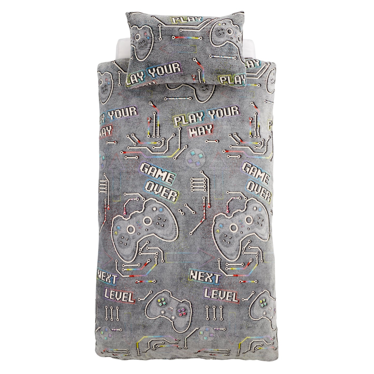 Catherine Lansfield Game Over Fleece Duvet Cover Set