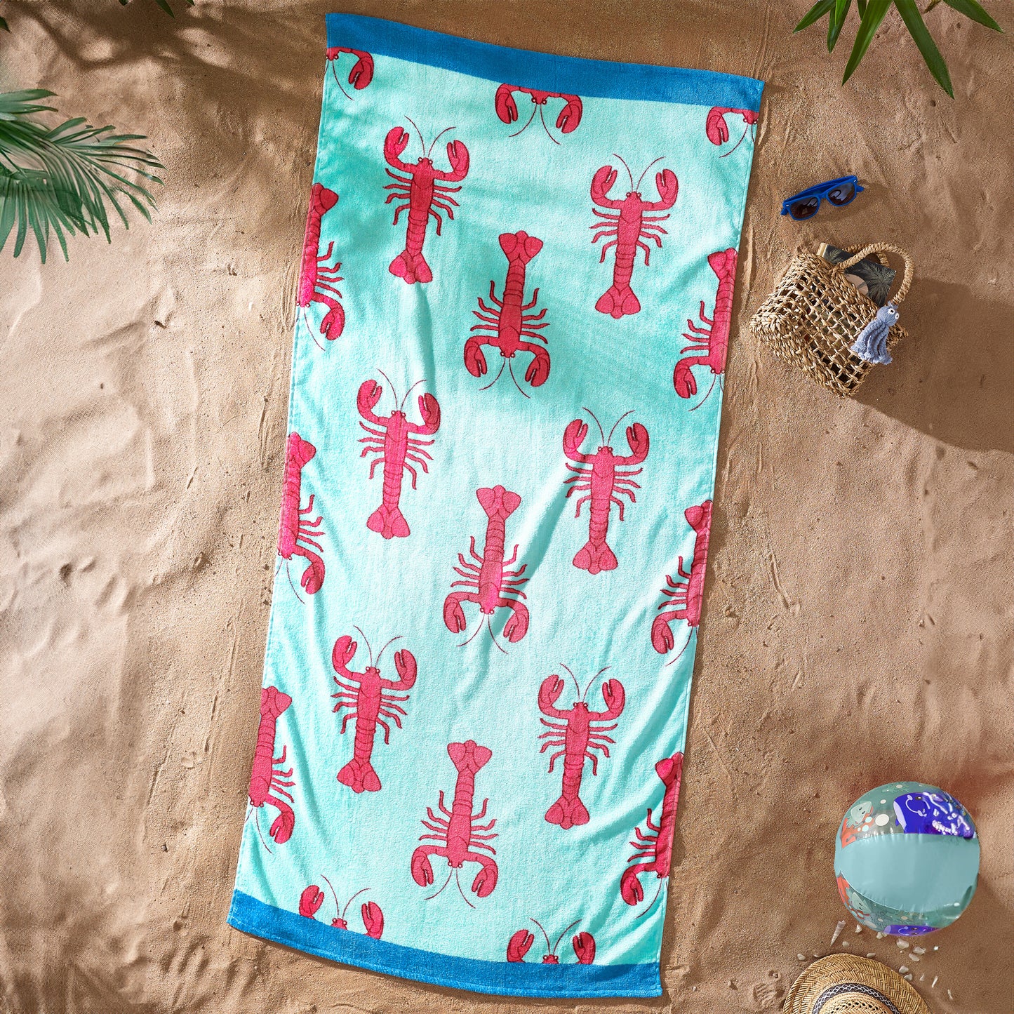 Catherine Lansfield Lobster Red Beach Towel