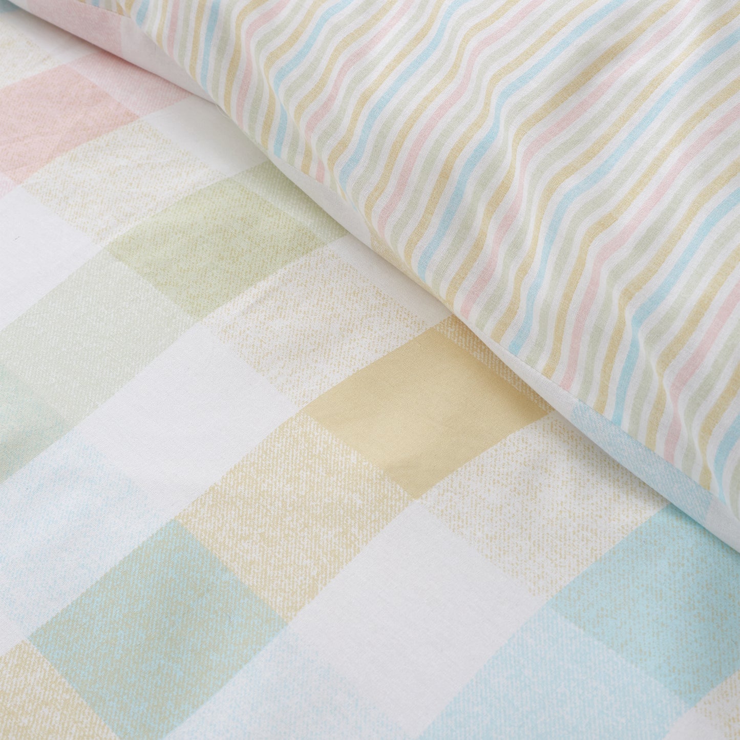 Catherine Lansfield Spring Check Duvet Cover Set - Pastel