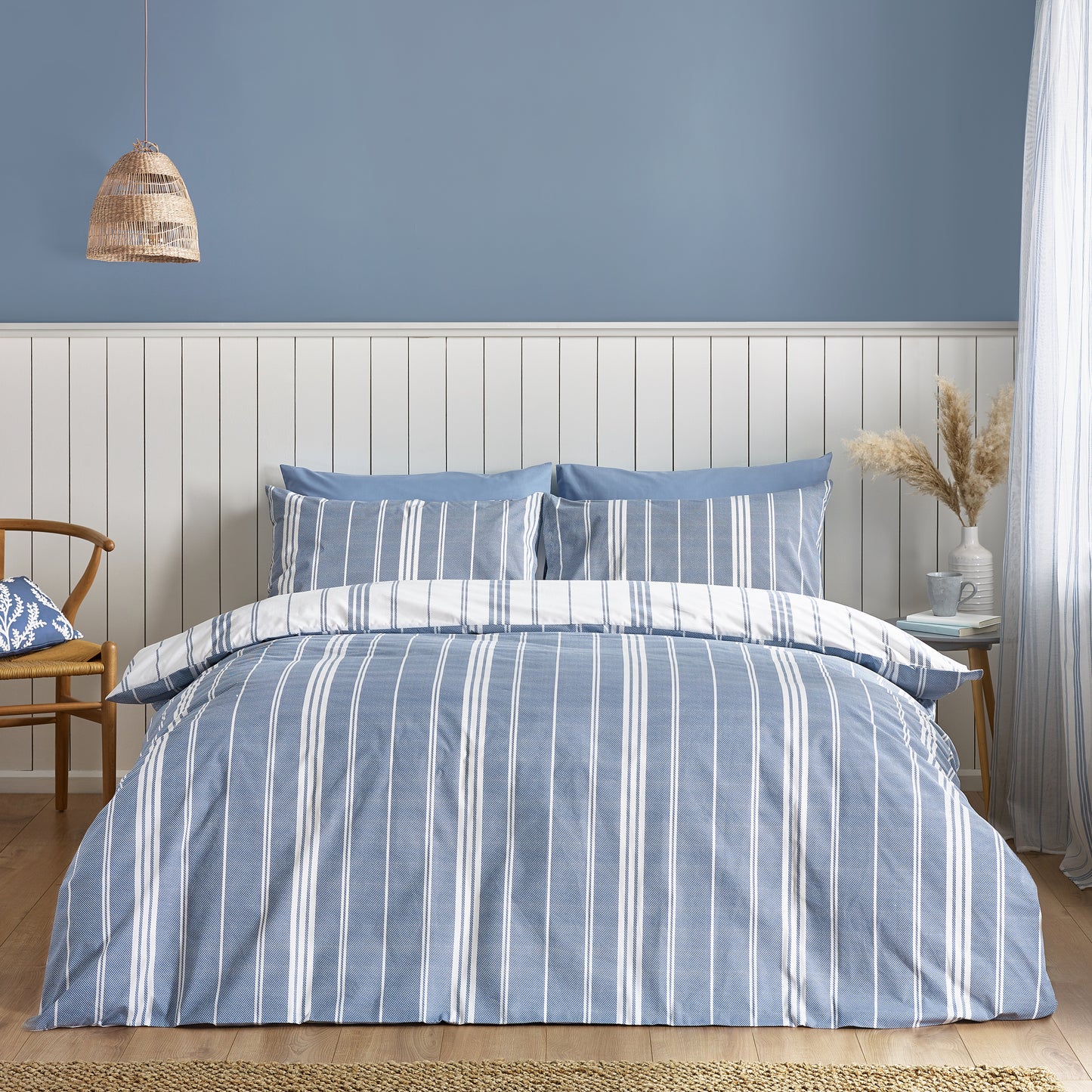 Catherine Lansfield Harbour Stripe Duvet Cover Set