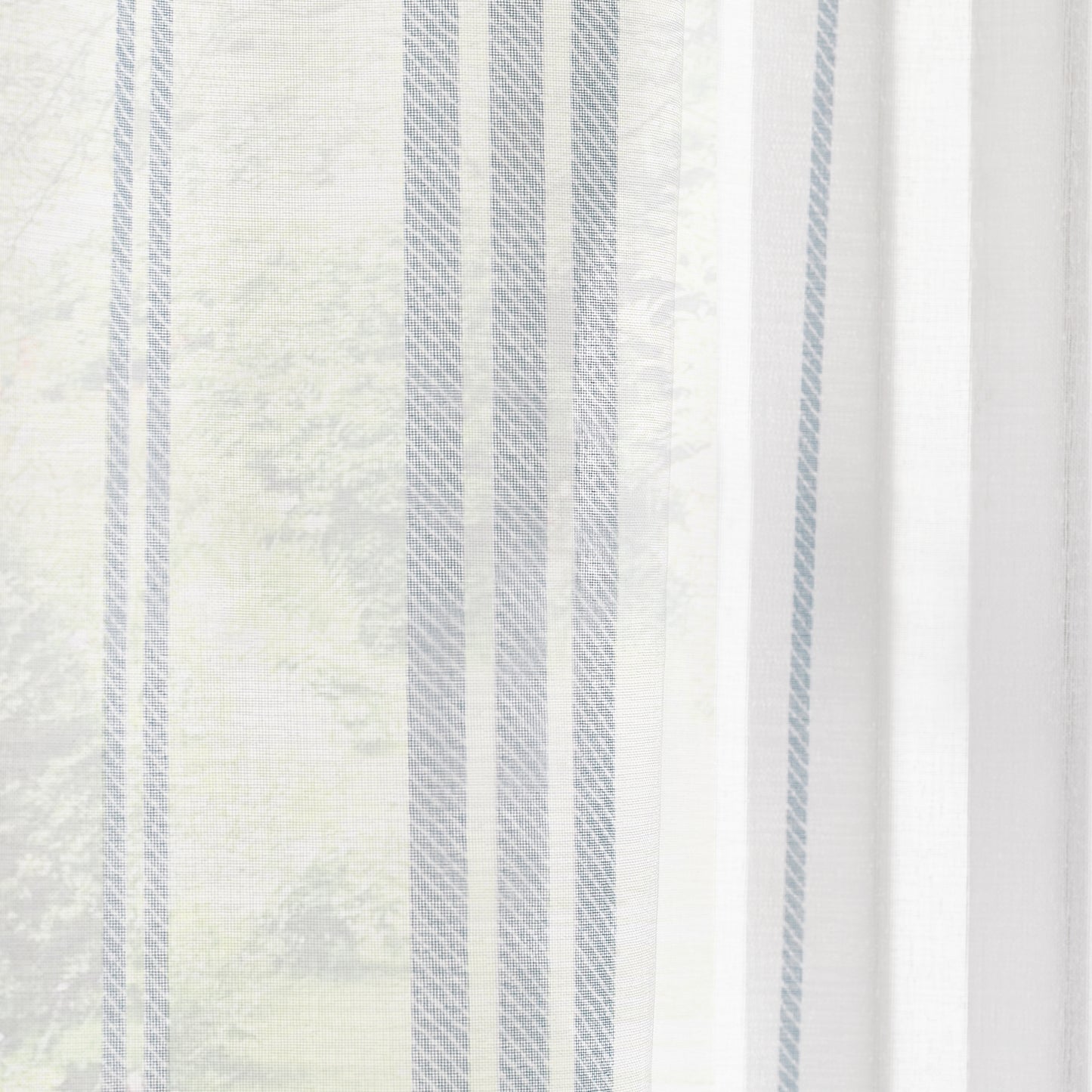 Catherine Lansfield Harbour Stripe Slot Top Voile Panel - White