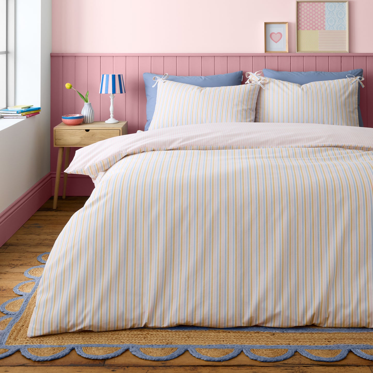 Catherine Lansfield Brighton Stripe Duvet Cover Set