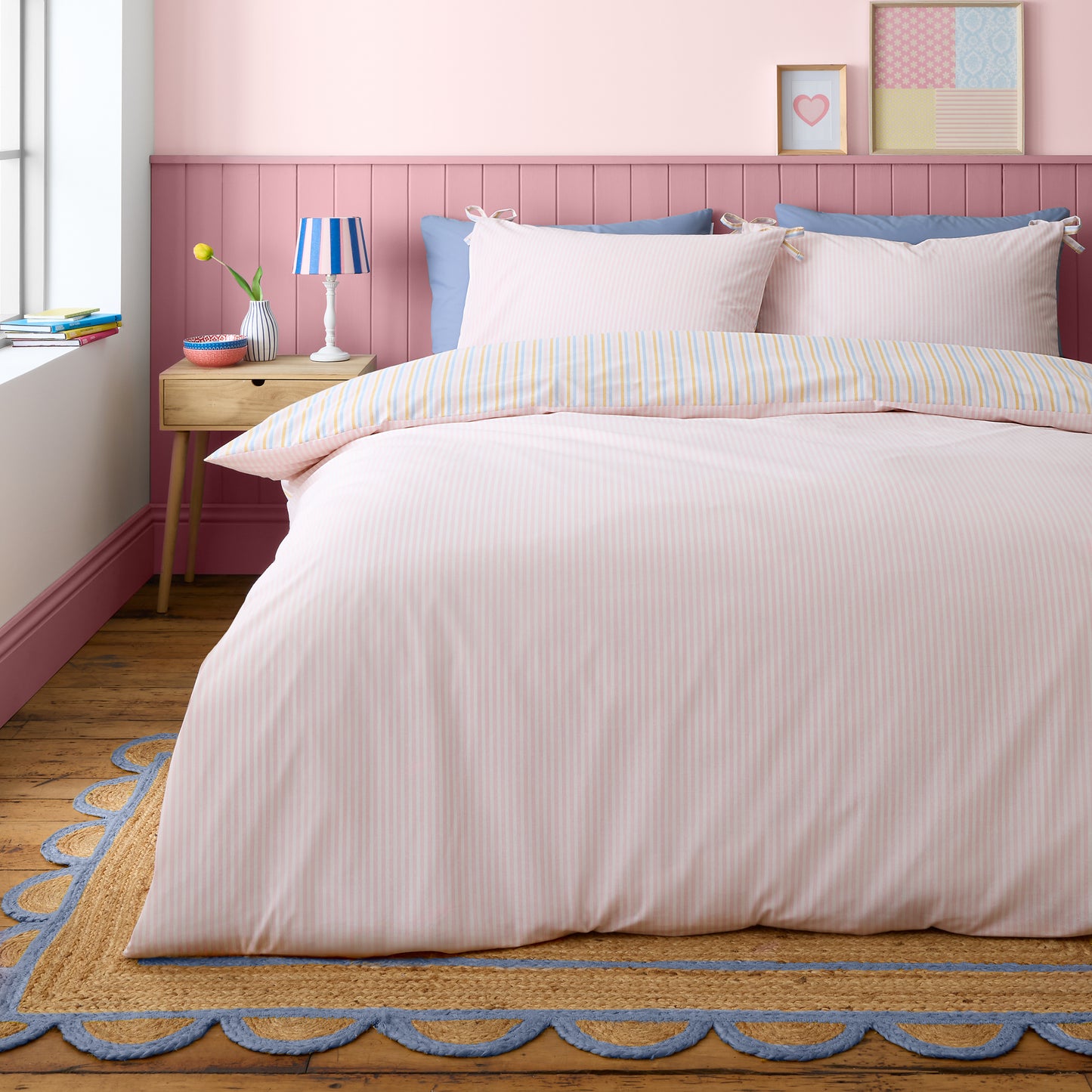 Catherine Lansfield Brighton Stripe Duvet Cover Set