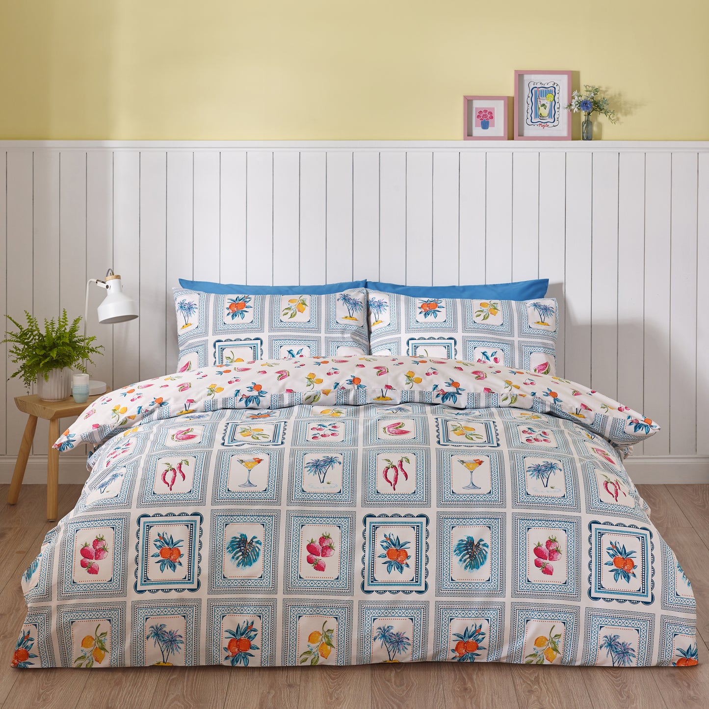 Catherine Lansfield Riviera Tiles Duvet Cover Set