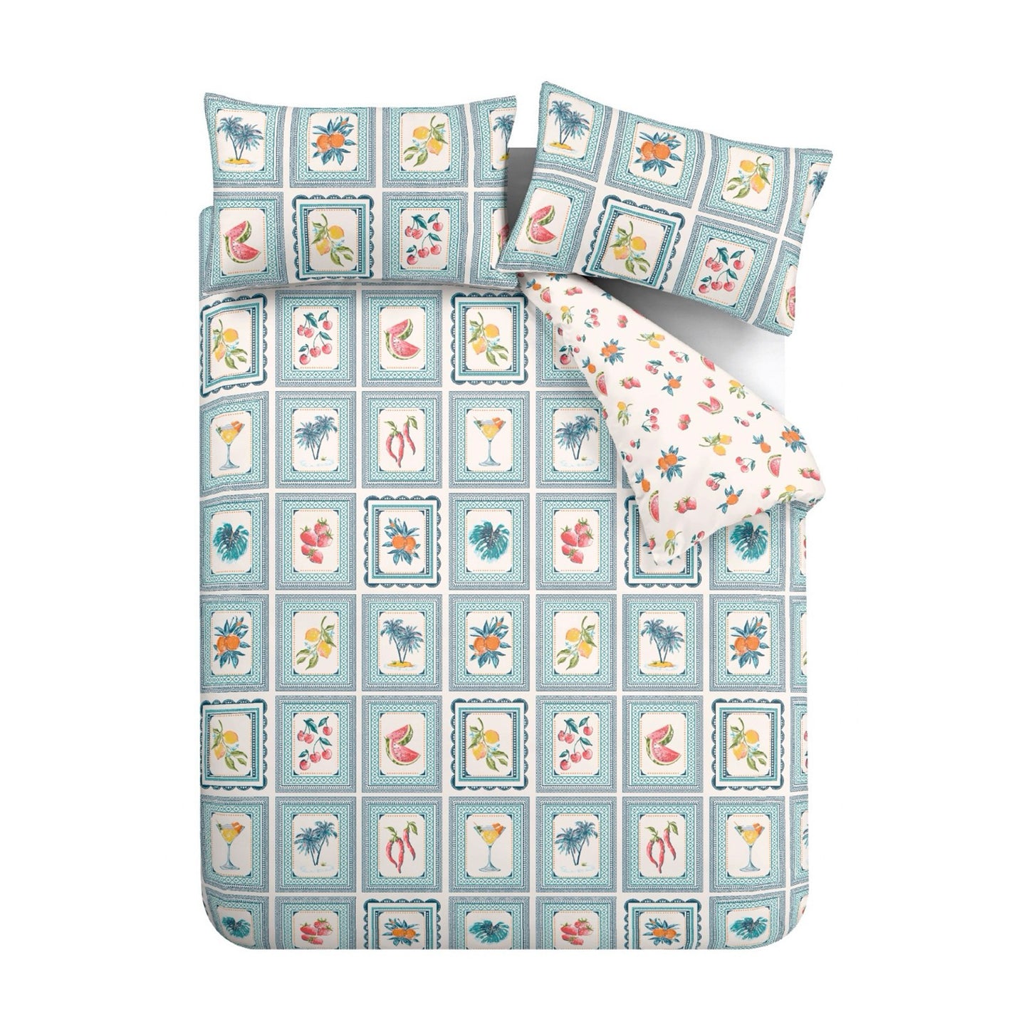 Catherine Lansfield Riviera Tiles Duvet Cover Set