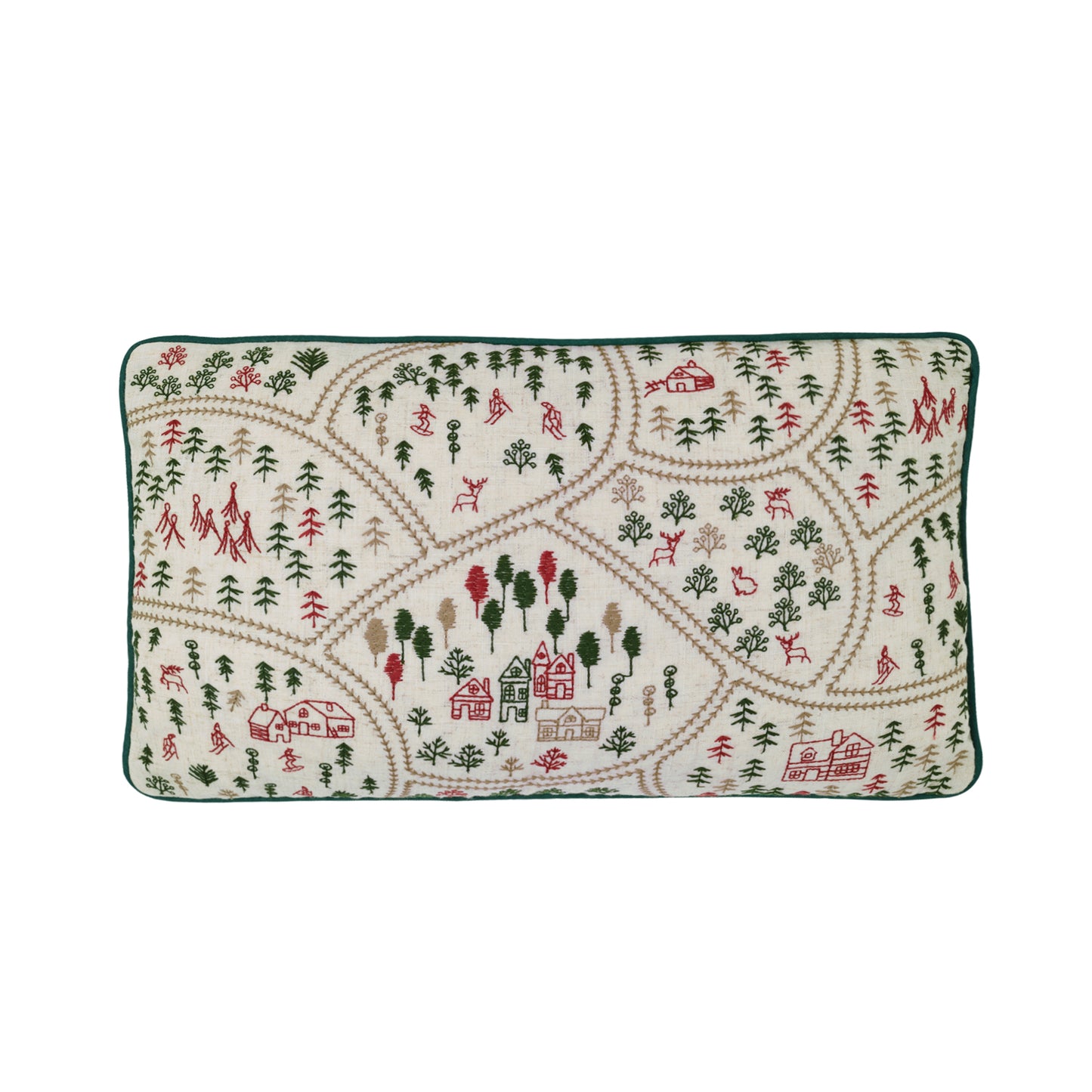 Catherine Lansfield Christmas Ski Village Filled Cushion