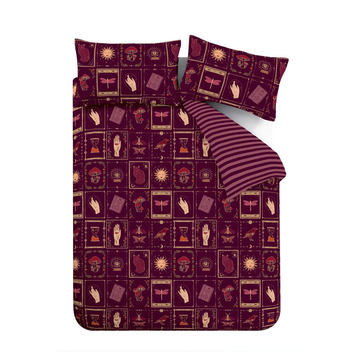Catherine Lansfield Enchanted Witchcraft Duvet Cover Set - Plum