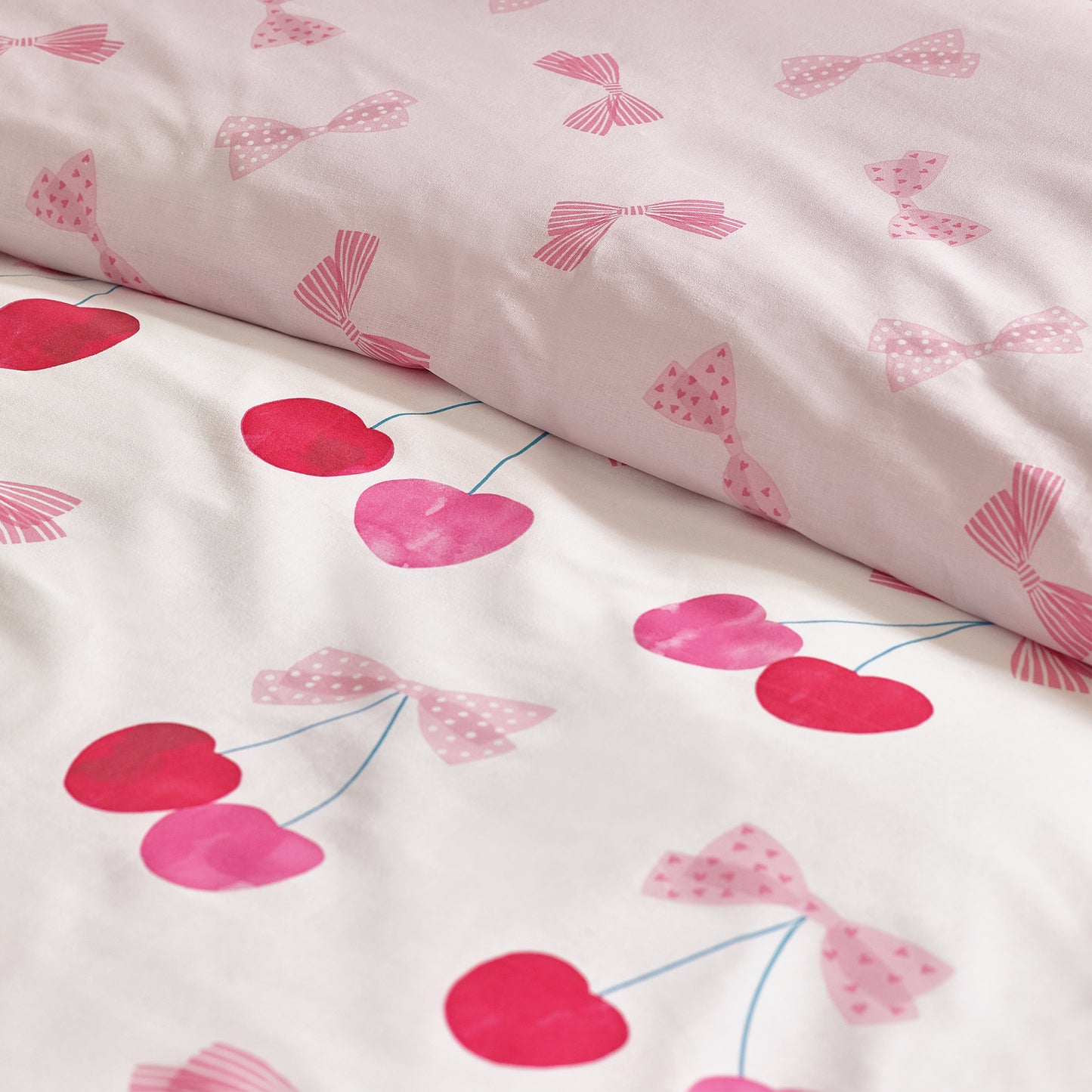 Catherine Lansfield Cherries And Bows Duvet Cover Set