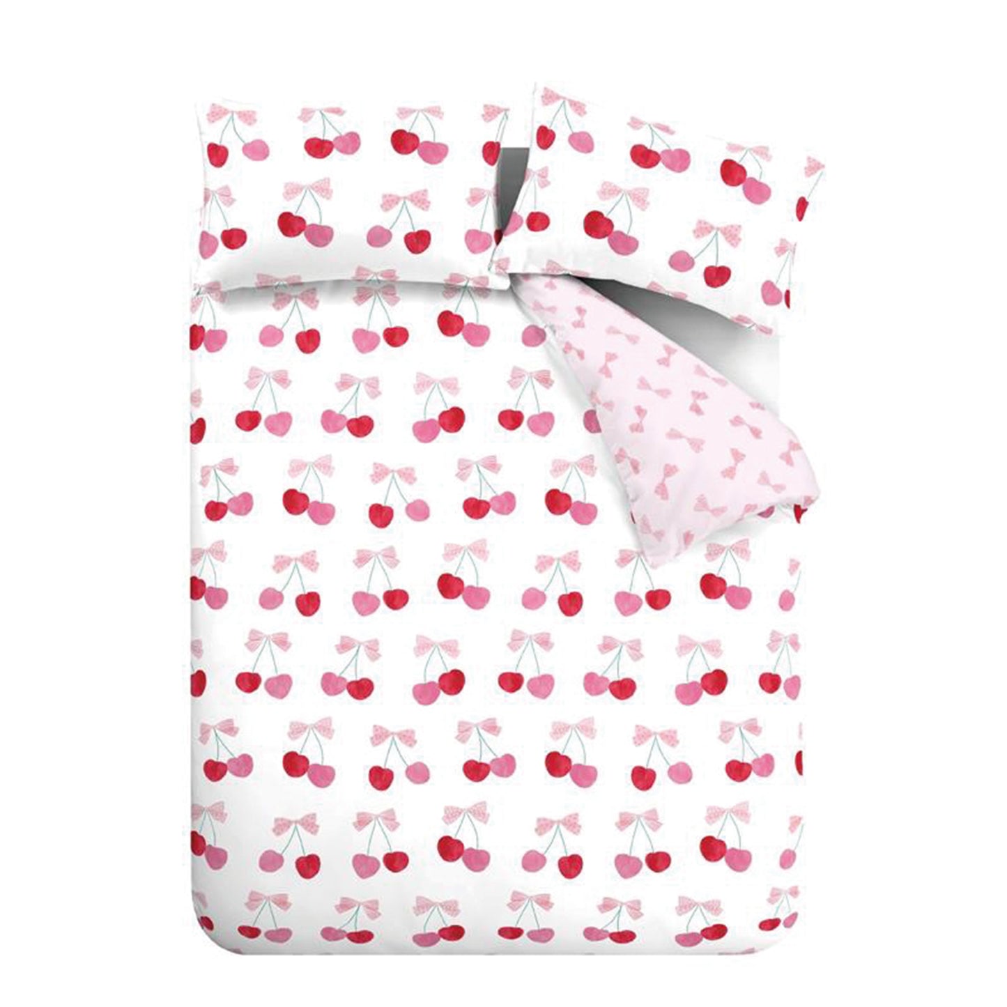 Catherine Lansfield Cherries And Bows Duvet Cover Set
